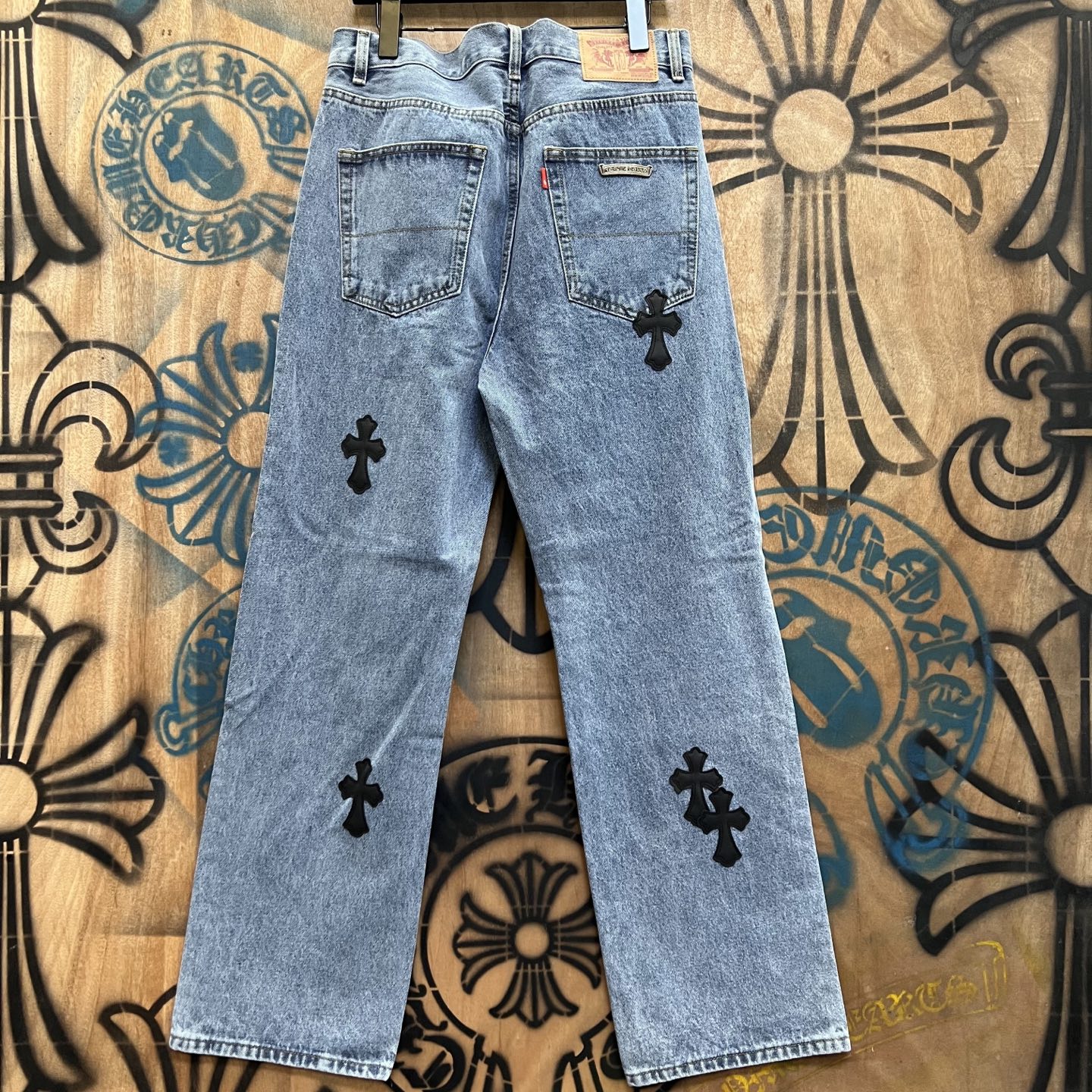 Cheap Chrome Hearts Jeans in 216297, $80 USD- [IB216297] - Replica Chrome Hearts Jeans