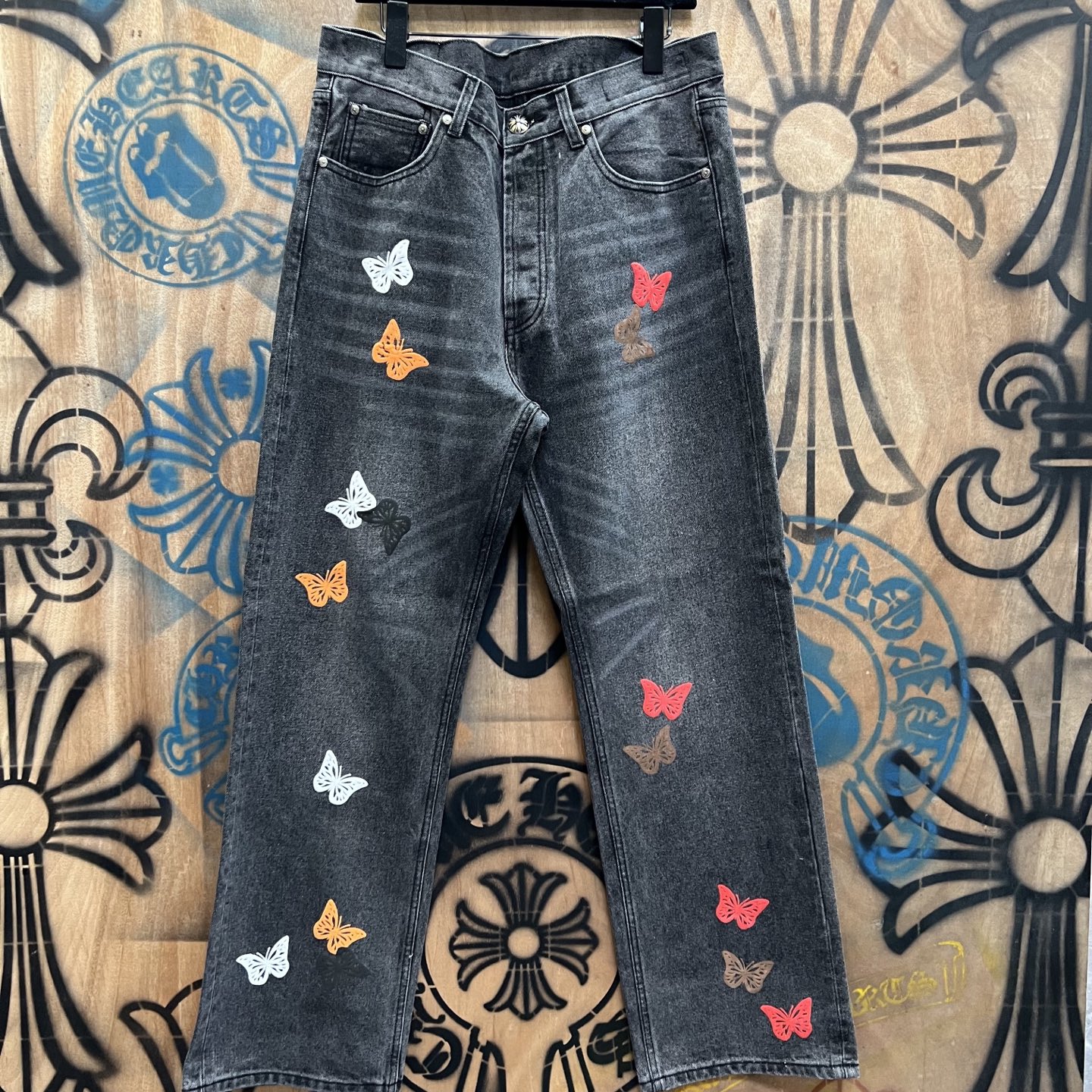 Cheap Chrome Hearts Jeans in 216298, $80 USD- [IB216298] - Replica Chrome Hearts Jeans