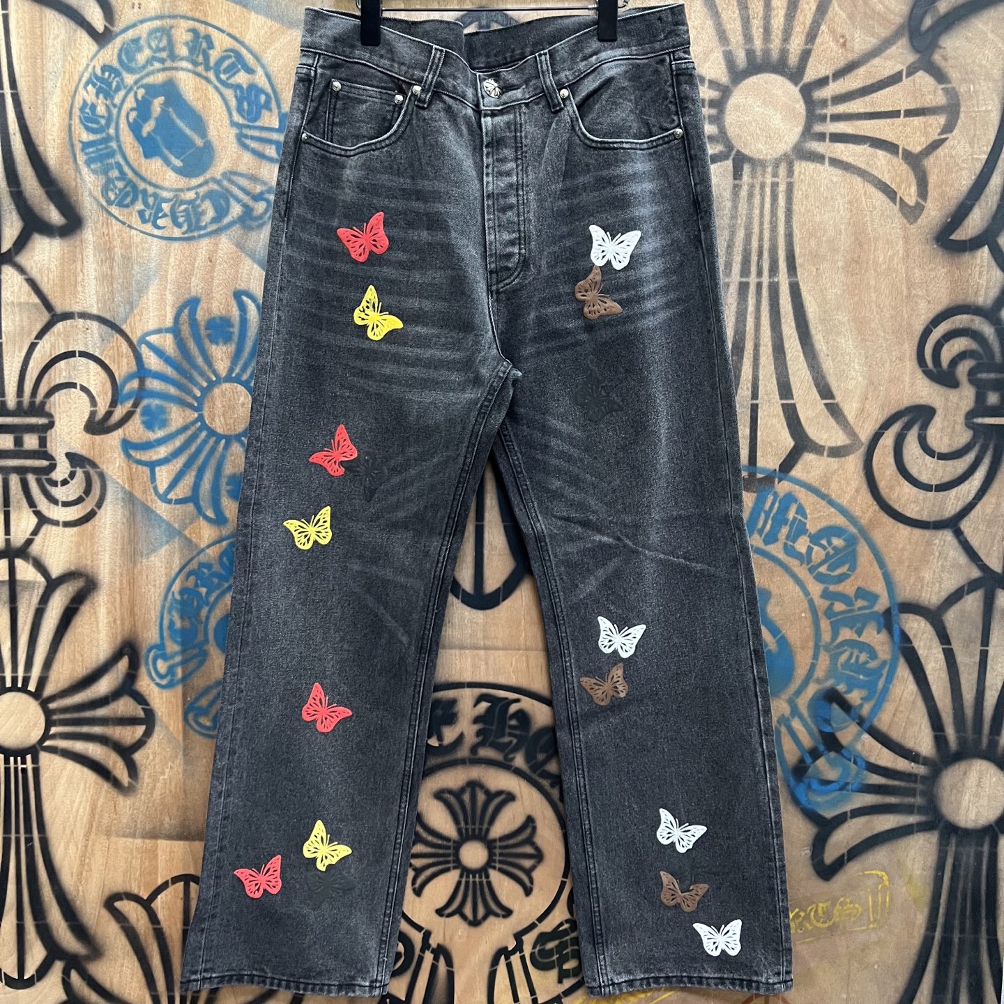 Cheap Chrome Hearts Jeans in 216300, $80 USD- [IB216300] - Replica Chrome Hearts Jeans