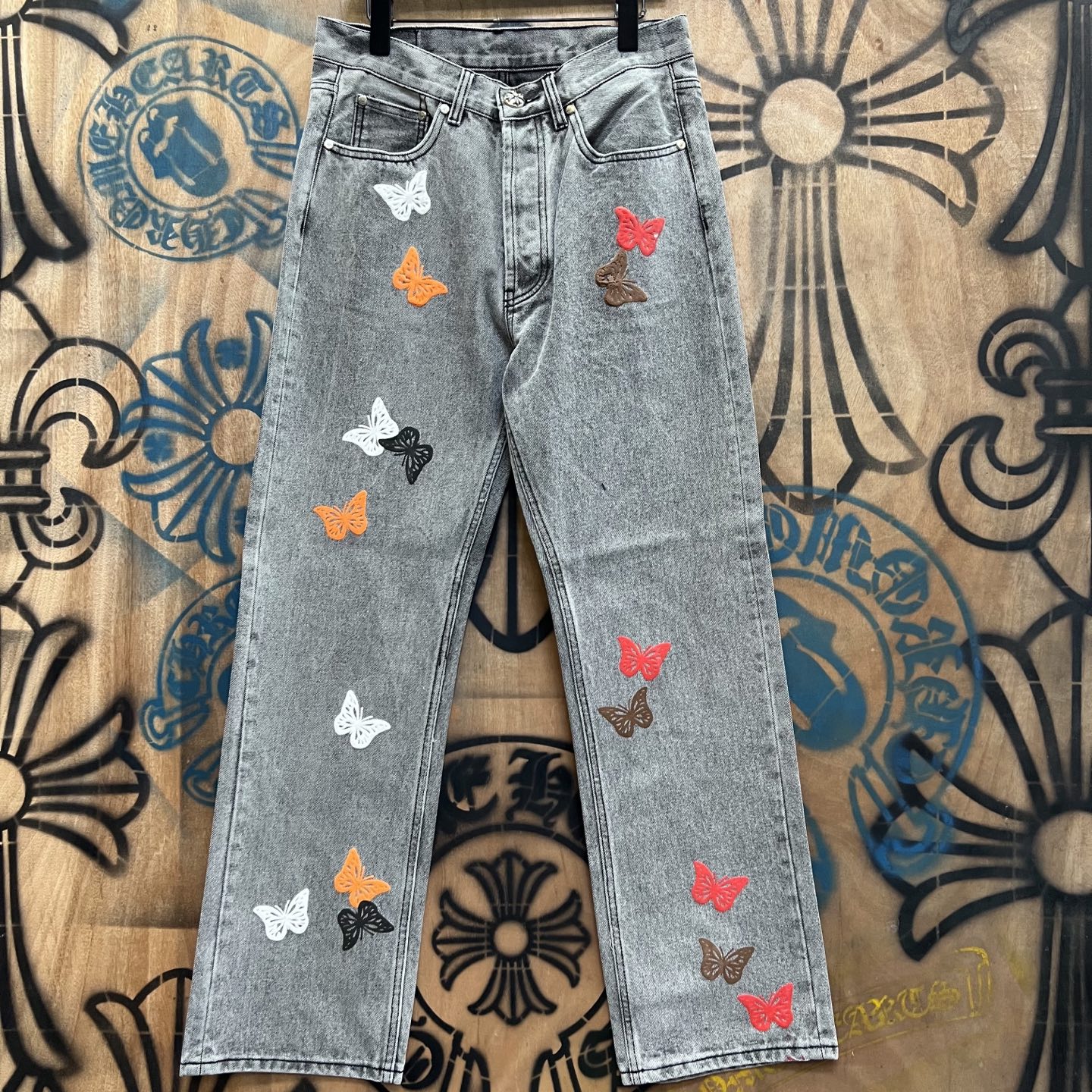 Cheap Chrome Hearts Jeans in 216302, $80 USD- [IB216302] - Replica Chrome Hearts Jeans