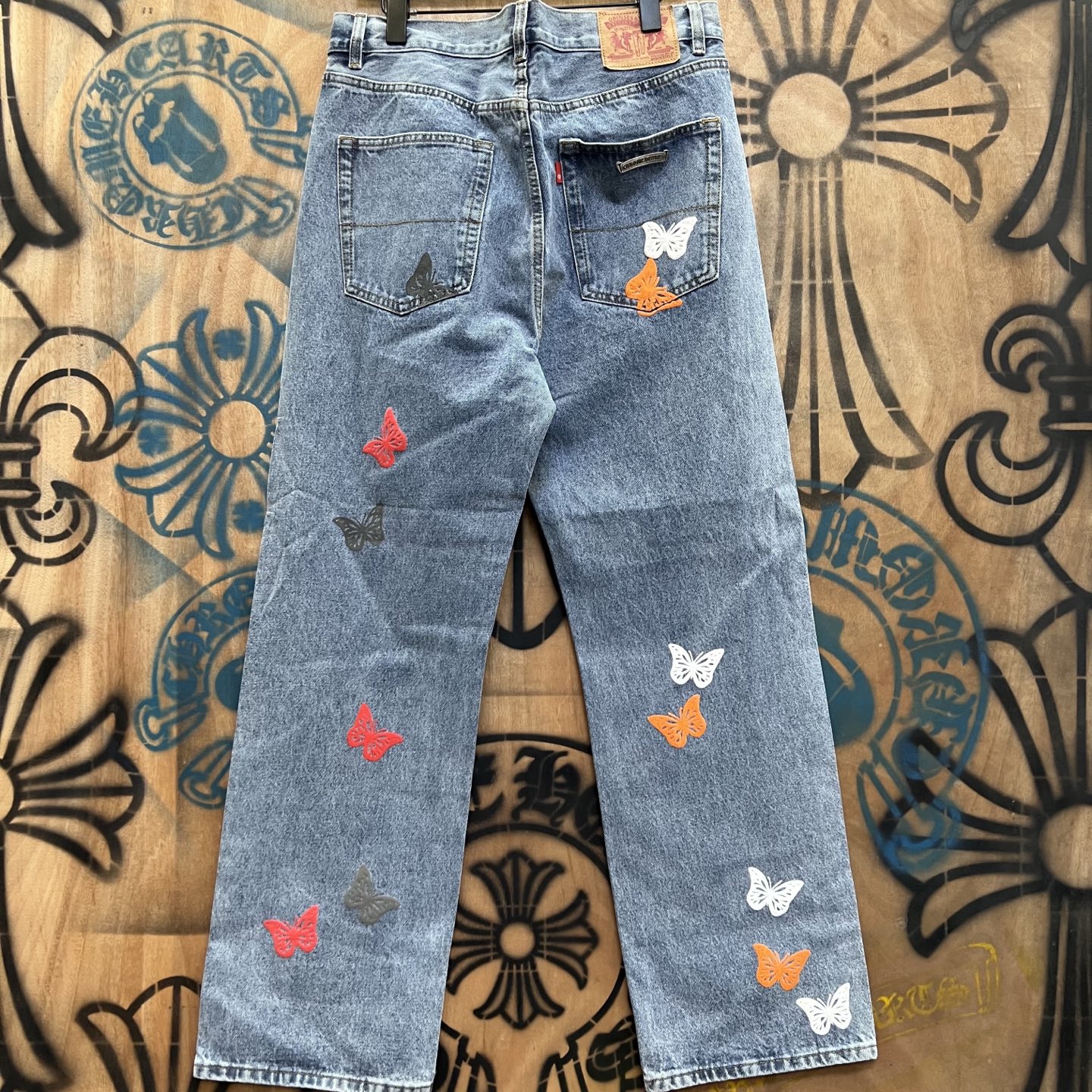 Cheap Chrome Hearts Jeans in 216303, $80 USD- [IB216303] - Replica Chrome Hearts Jeans