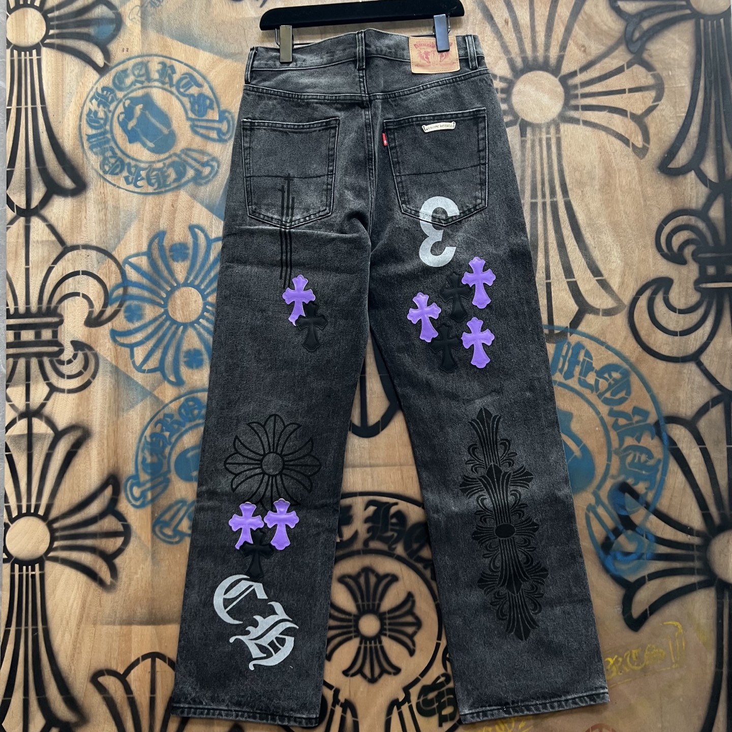 Cheap Chrome Hearts Jeans in 216306, $80 USD- [IB216306] - Replica Chrome Hearts Jeans