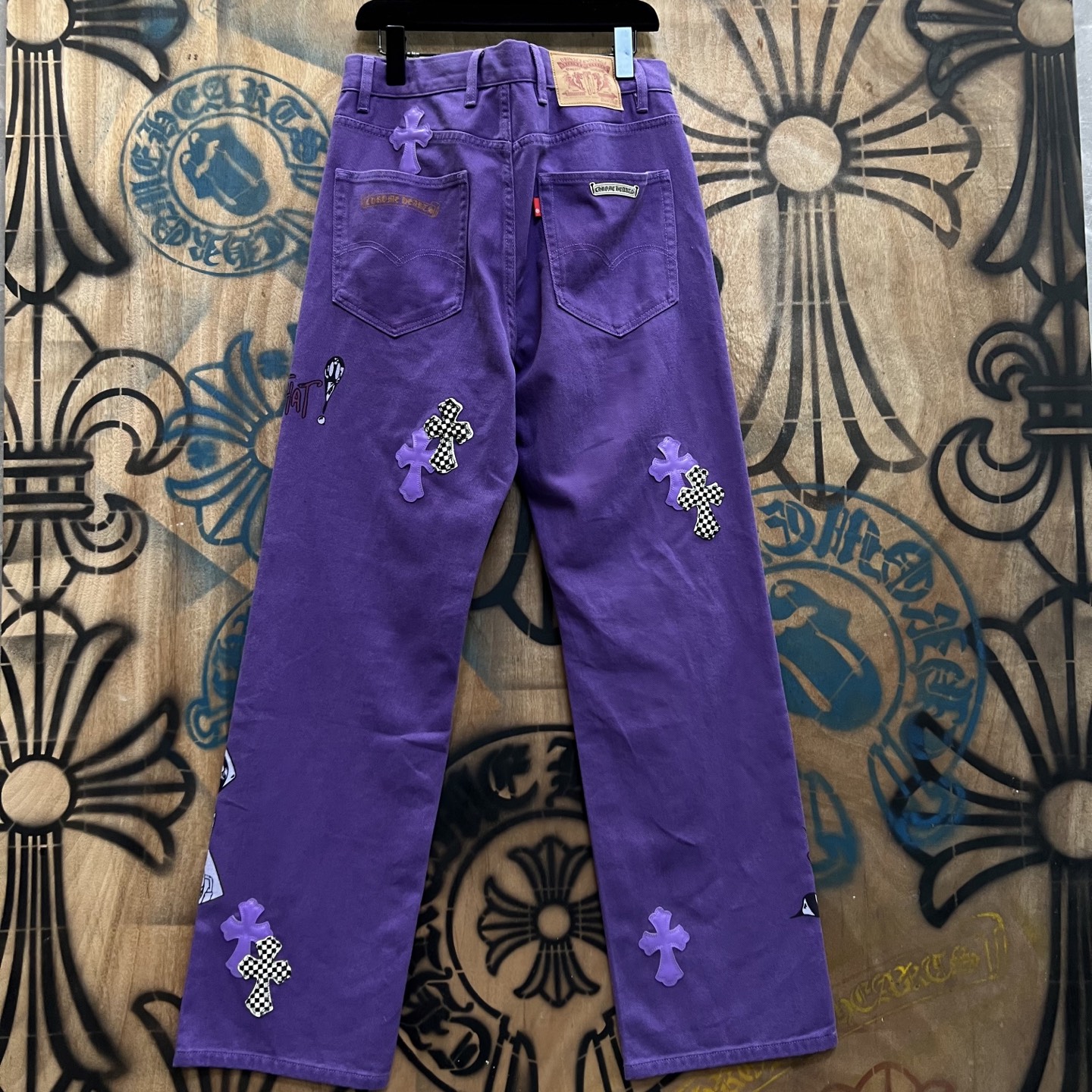 Cheap Chrome Hearts Jeans in 216307, $80 USD- [IB216307] - Replica Chrome Hearts Jeans