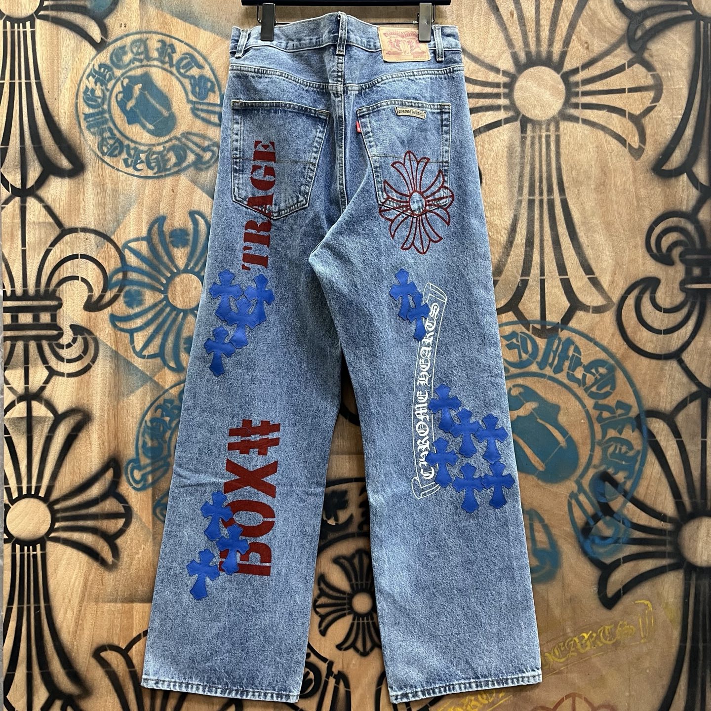 Cheap Chrome Hearts Jeans in 216308, $80 USD- [IB216308] - Replica Chrome Hearts Jeans