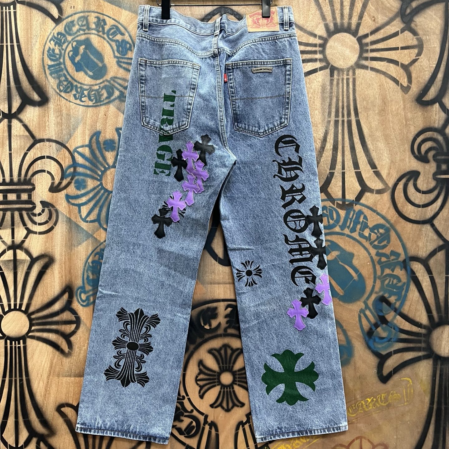 Cheap Chrome Hearts Jeans in 216309, $80 USD- [IB216309] - Replica Chrome Hearts Jeans