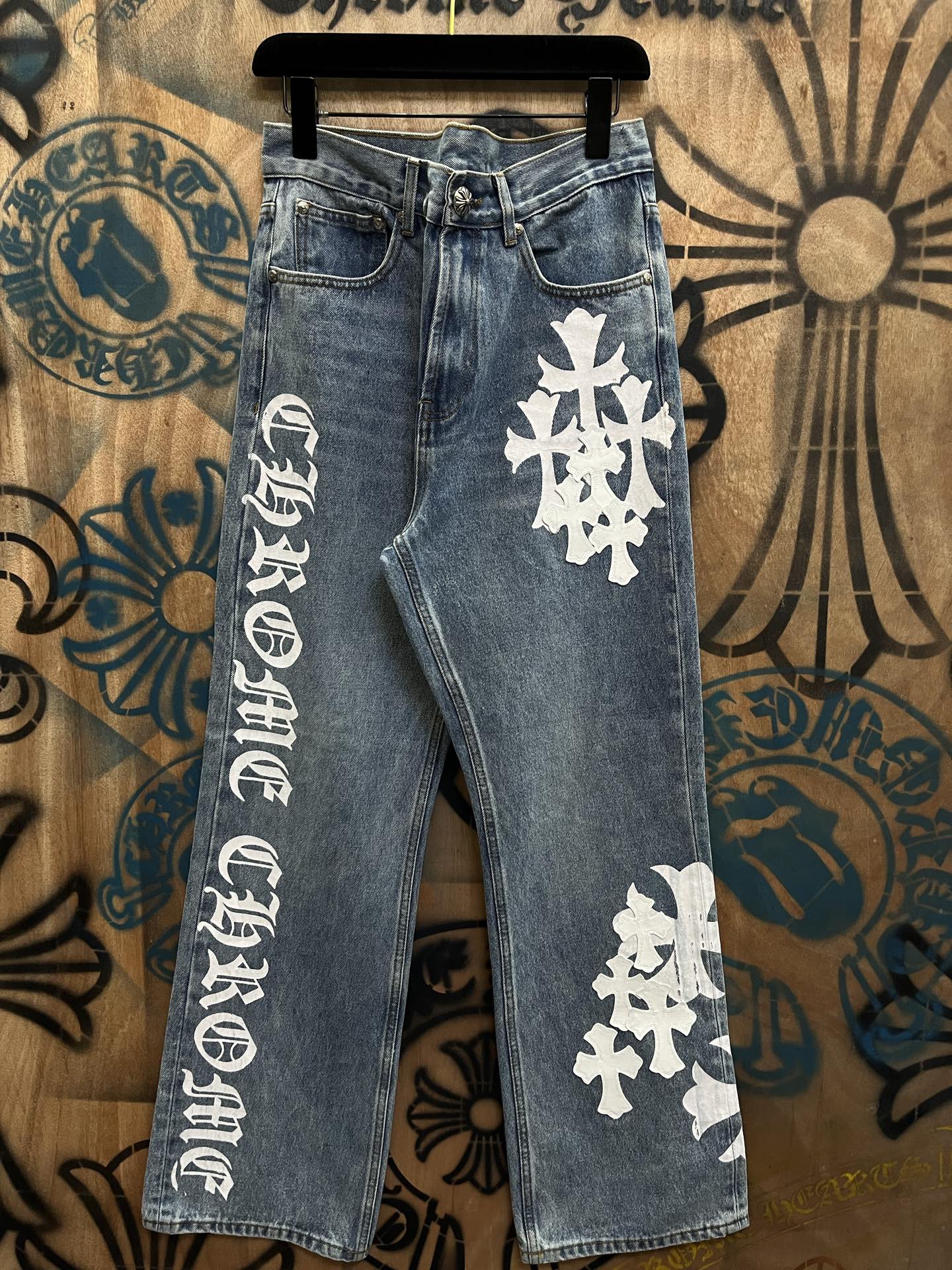 Cheap Chrome Hearts Jeans in 216311, $80 USD- [IB216311] - Replica Chrome Hearts Jeans