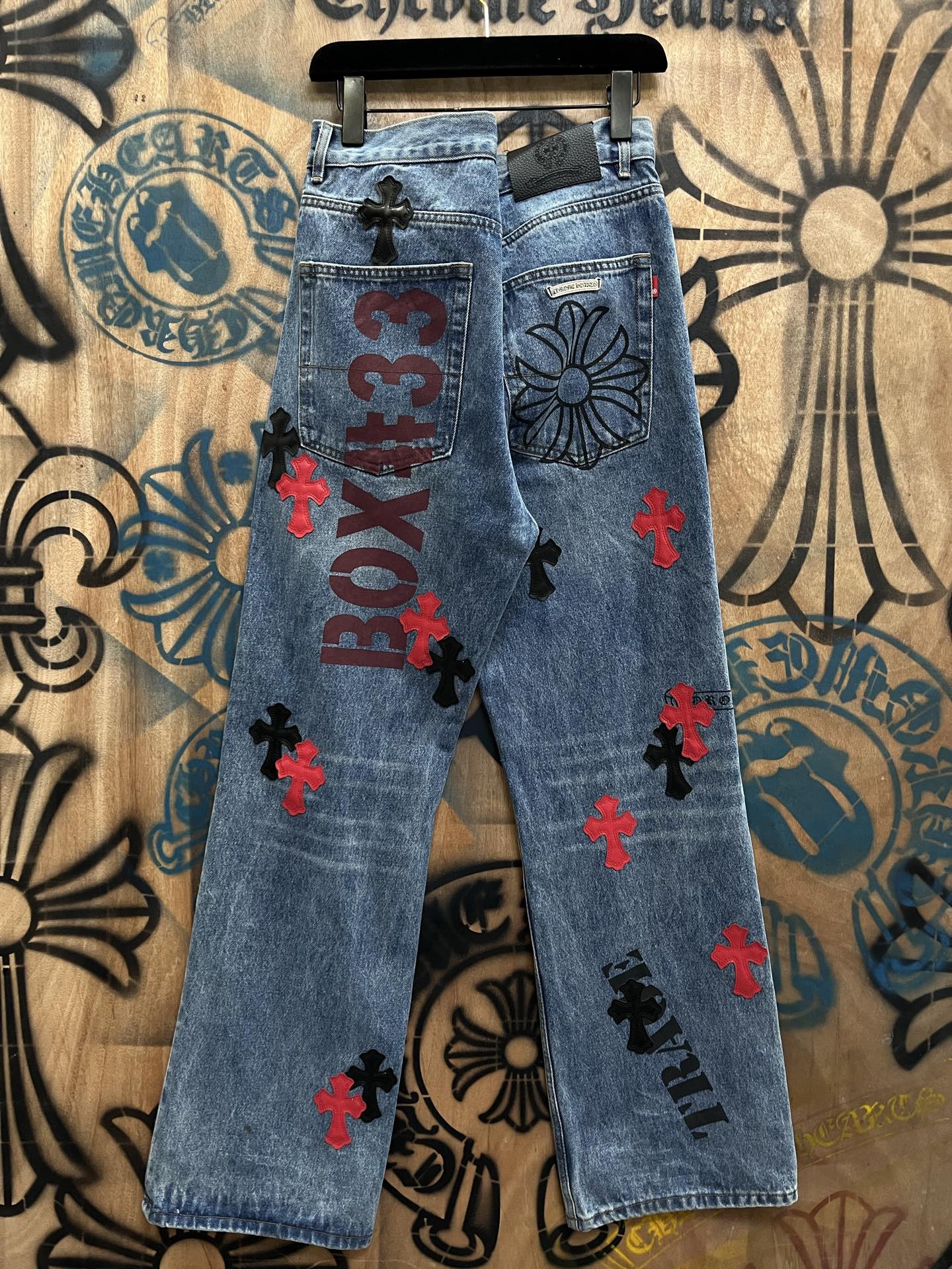 Cheap Chrome Hearts Jeans in 216313, $80 USD- [IB216313] - Replica Chrome Hearts Jeans