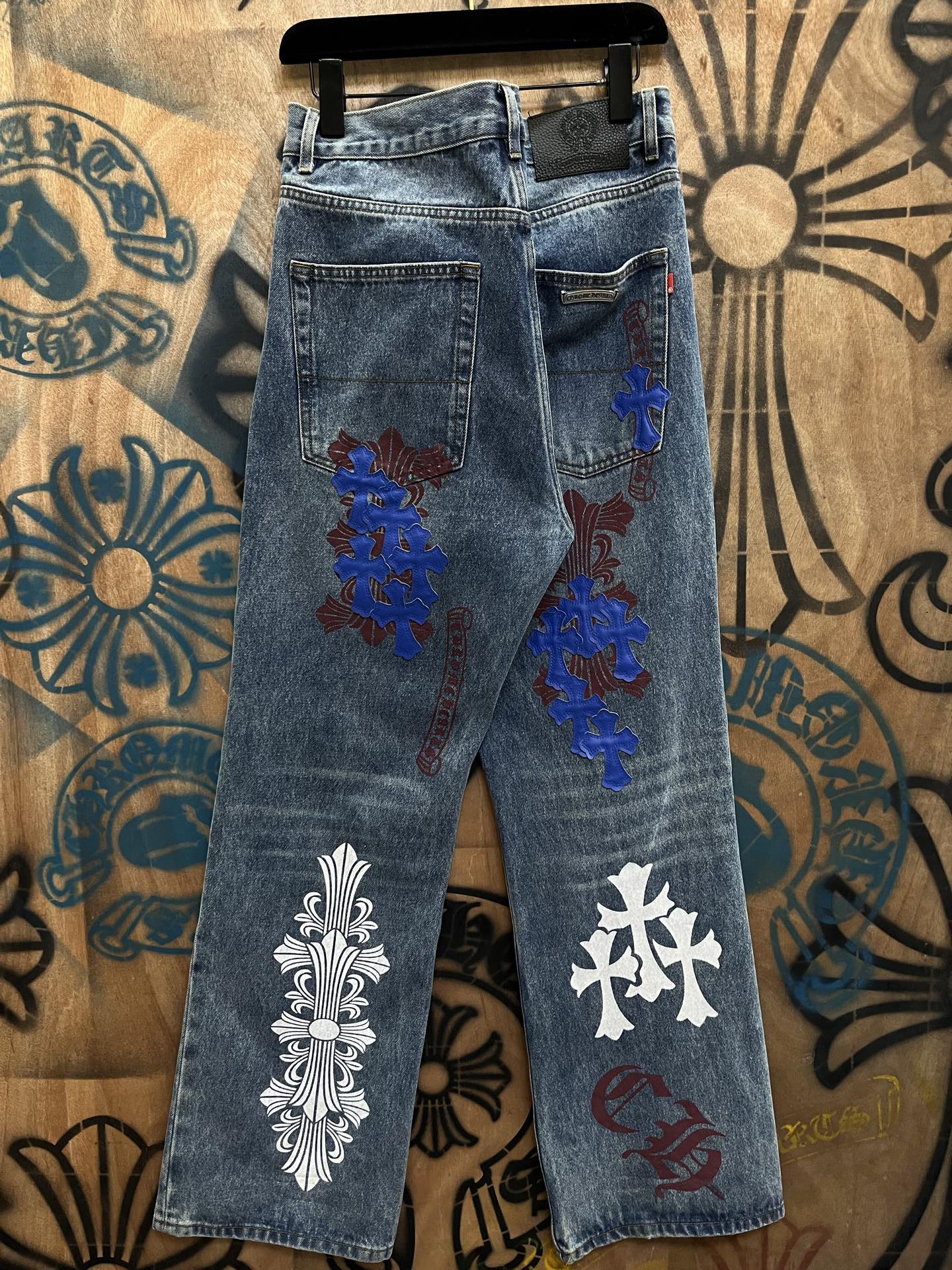 Cheap Chrome Hearts Jeans in 216314, $80 USD- [IB216314] - Replica Chrome Hearts Jeans