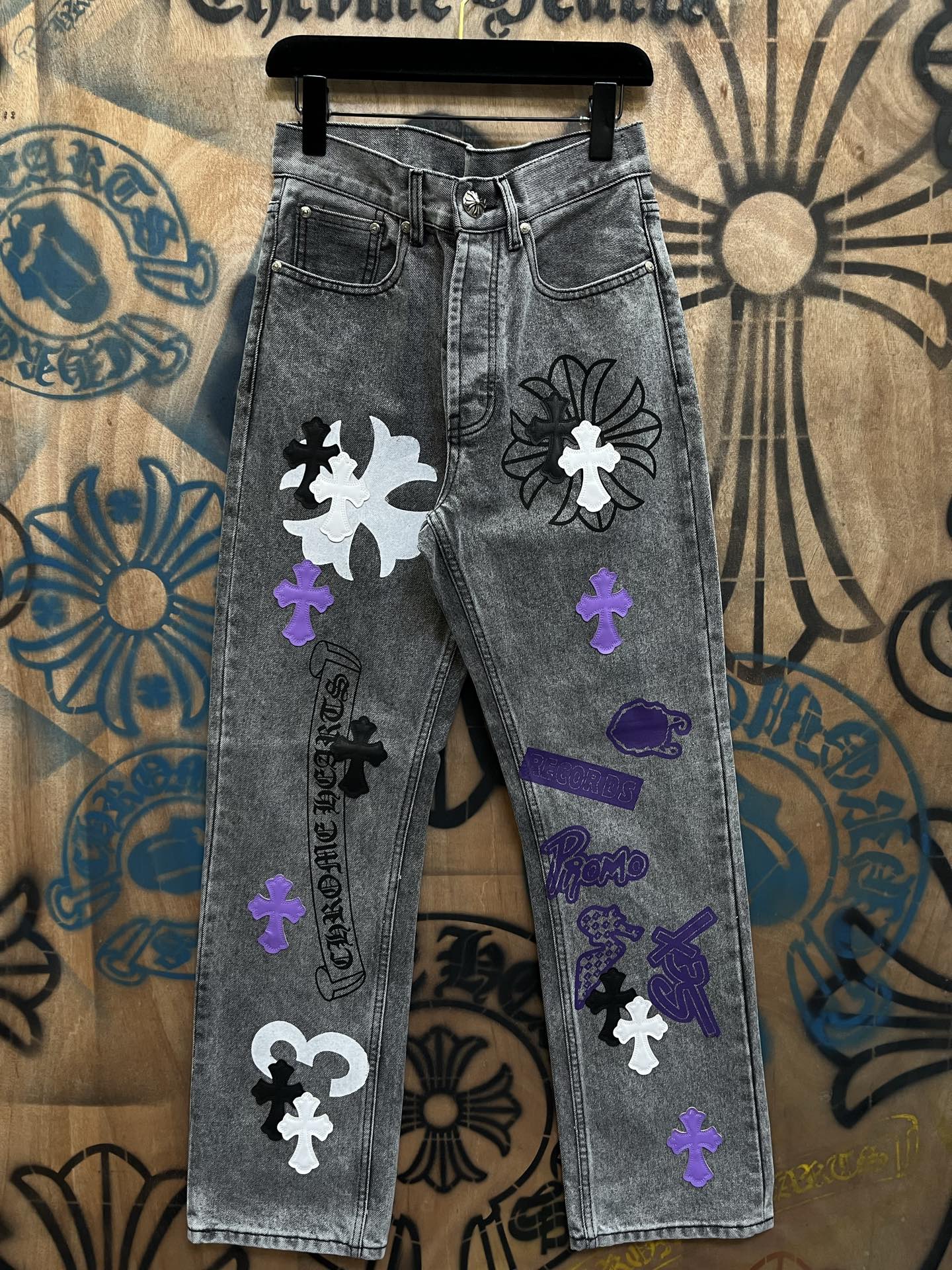 Cheap Chrome Hearts Jeans in 216316, $80 USD- [IB216316] - Replica Chrome Hearts Jeans