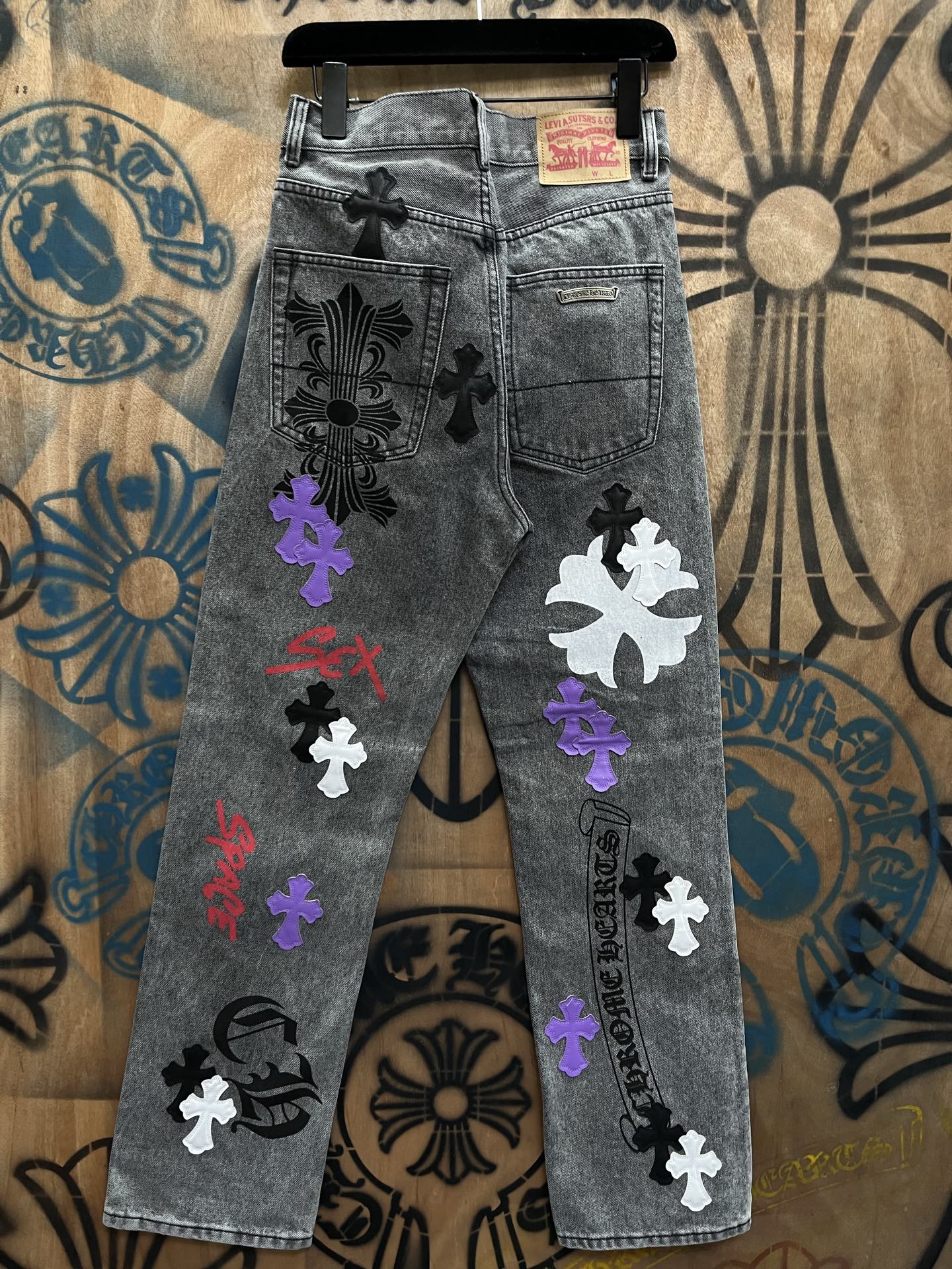Cheap Chrome Hearts Jeans in 216316, $80 USD- [IB216316] - Replica Chrome Hearts Jeans