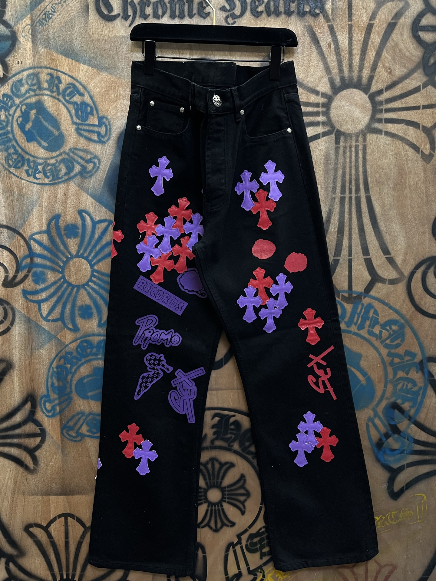 Cheap Chrome Hearts Jeans in 216319, $80 USD- [IB216319] - Replica Chrome Hearts Jeans