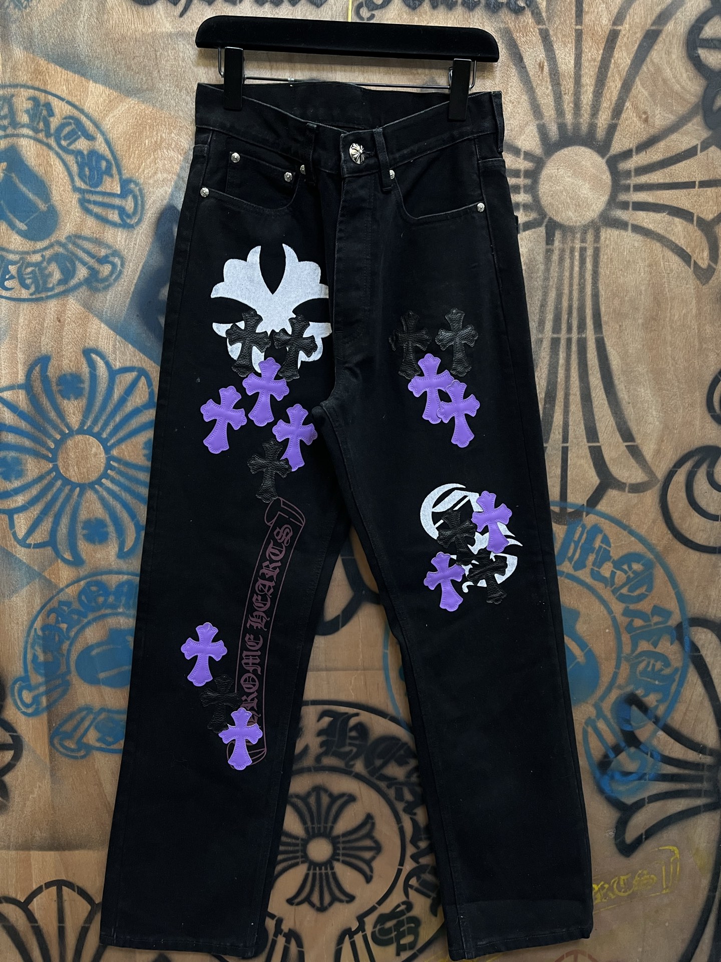 Cheap Chrome Hearts Jeans in 216320, $80 USD- [IB216320] - Replica Chrome Hearts Jeans