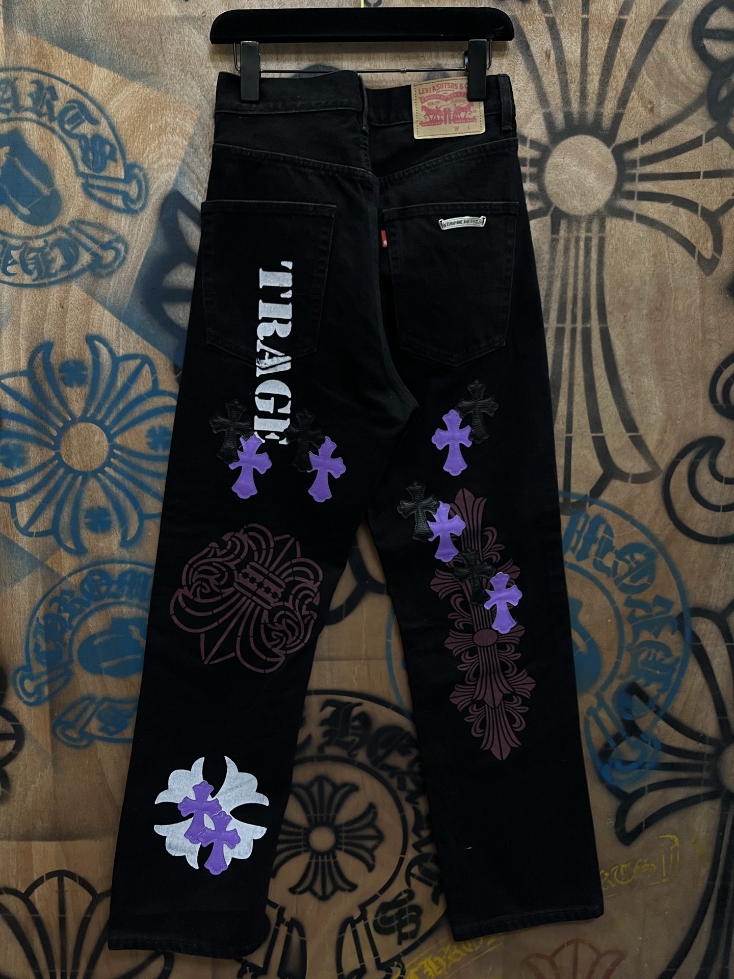 Cheap Chrome Hearts Jeans in 216320, $80 USD- [IB216320] - Replica Chrome Hearts Jeans