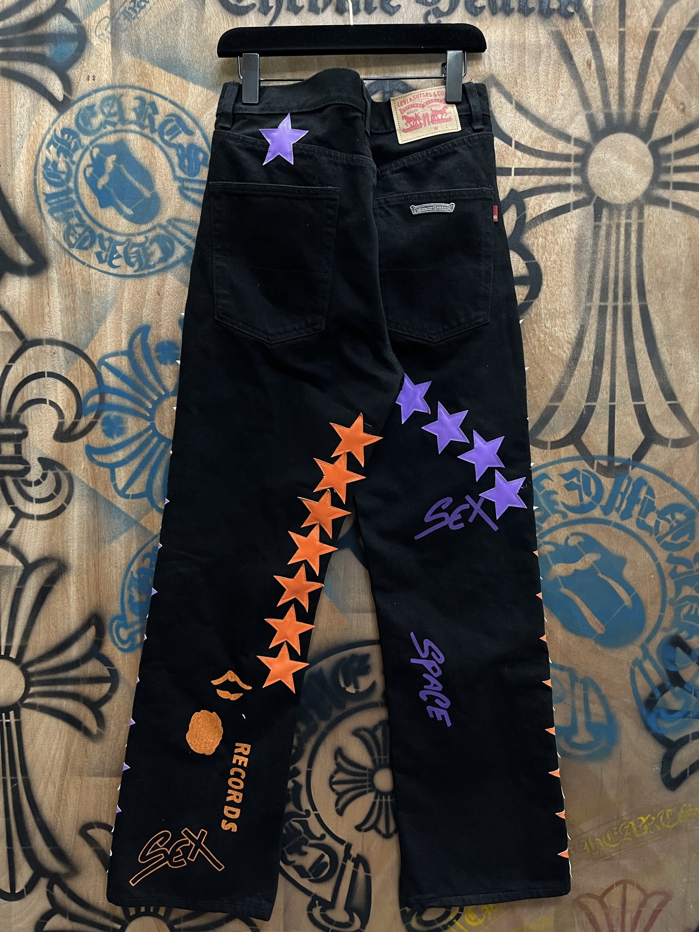 Cheap Chrome Hearts Jeans in 216322, $80 USD- [IB216322] - Replica Chrome Hearts Jeans
