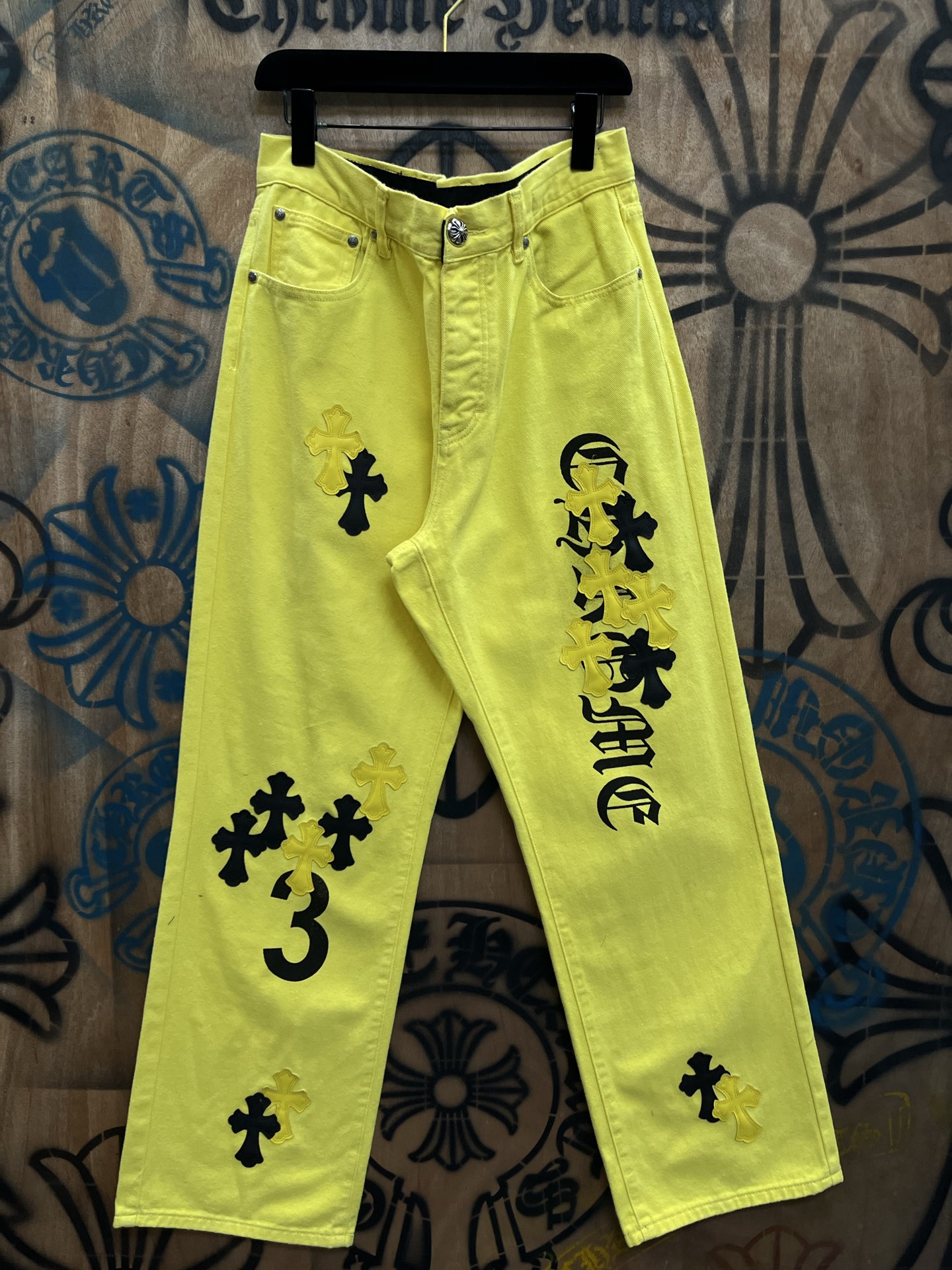 Cheap Chrome Hearts Jeans in 216323, $80 USD- [IB216323] - Replica Chrome Hearts Jeans