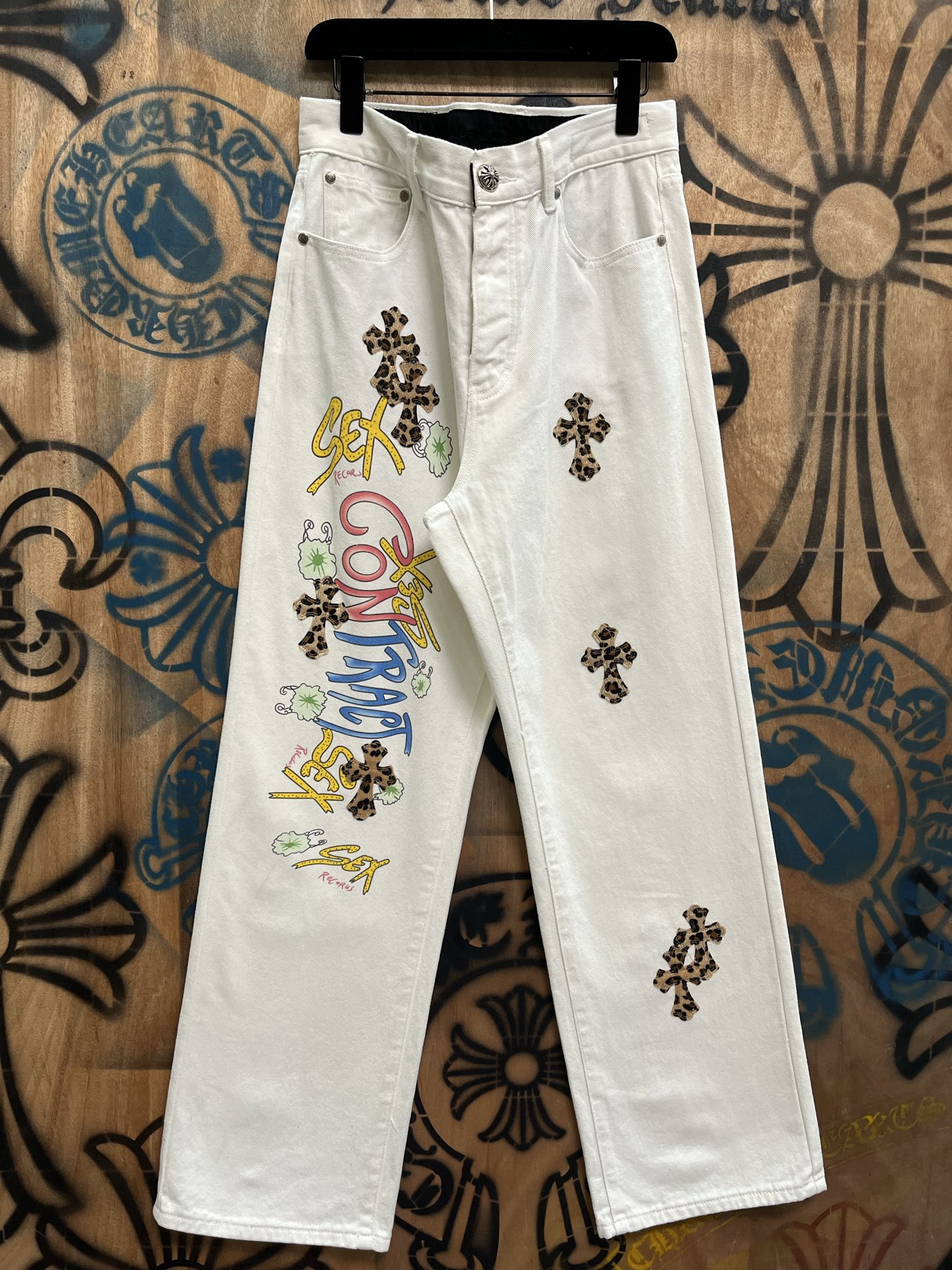 Cheap Chrome Hearts Jeans in 216324, $80 USD- [IB216324] - Replica Chrome Hearts Jeans