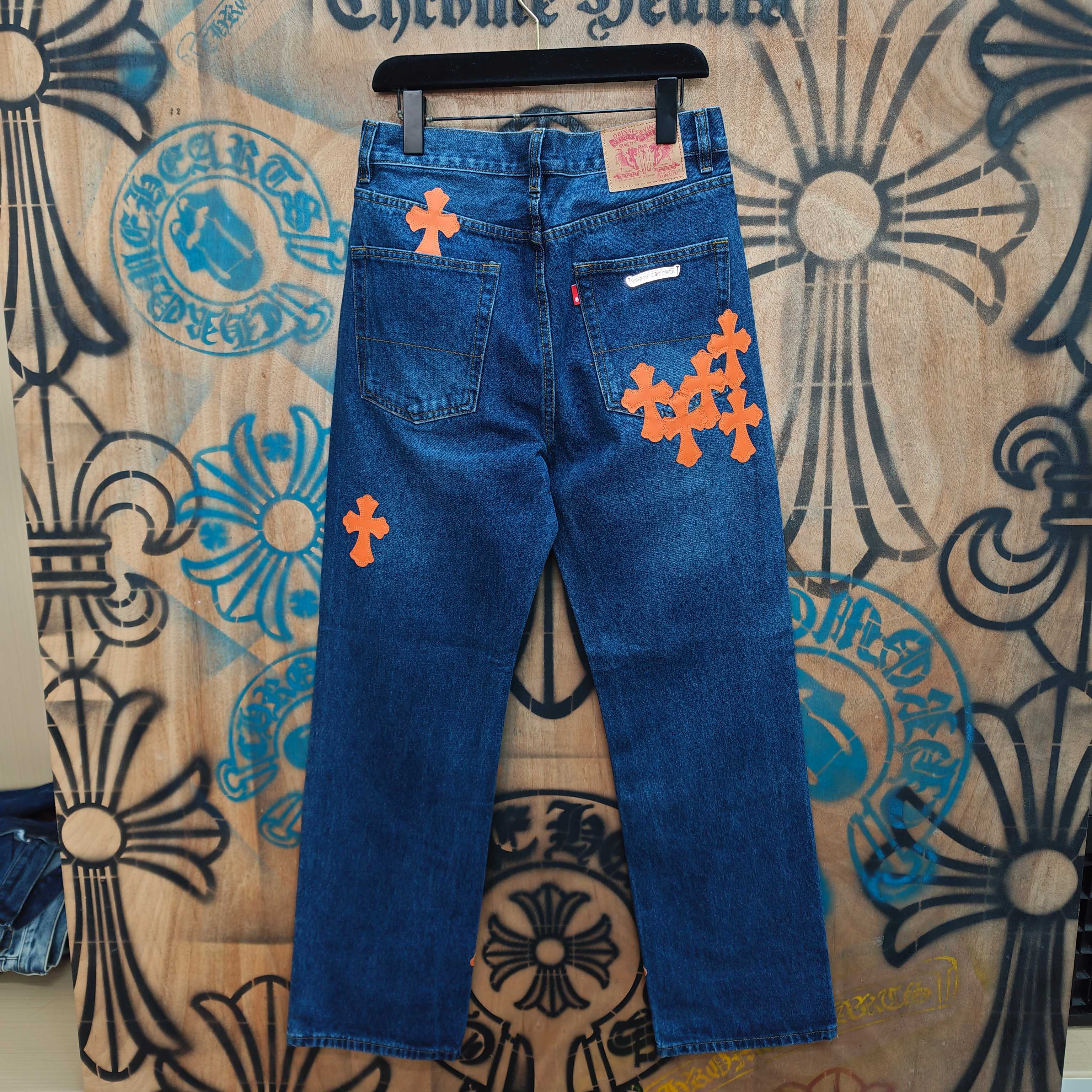 Cheap Chrome Hearts Jeans in 216326, $80 USD- [IB216326] - Replica Chrome Hearts Jeans