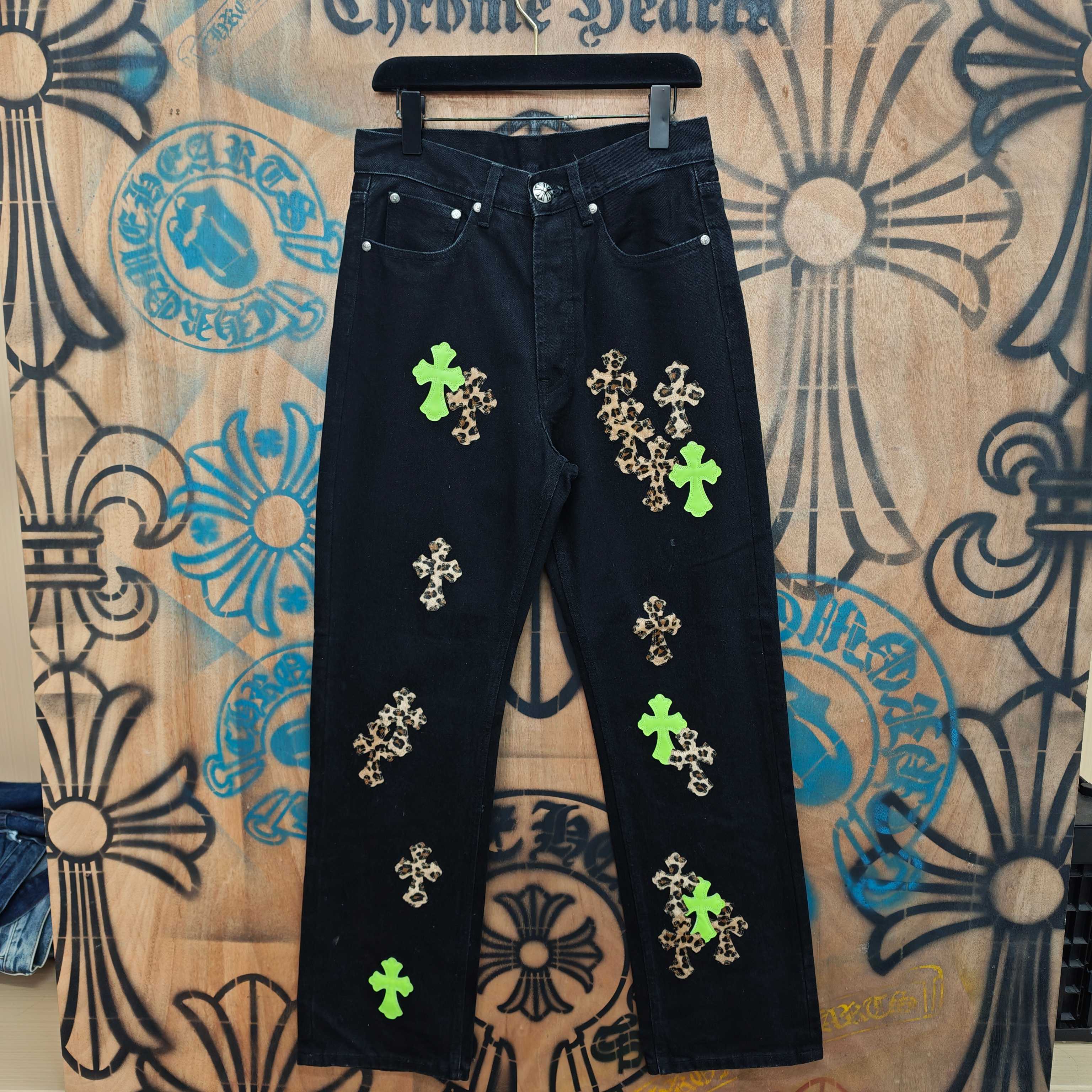 Cheap Chrome Hearts Jeans in 216327, $80 USD- [IB216327] - Replica Chrome Hearts Jeans
