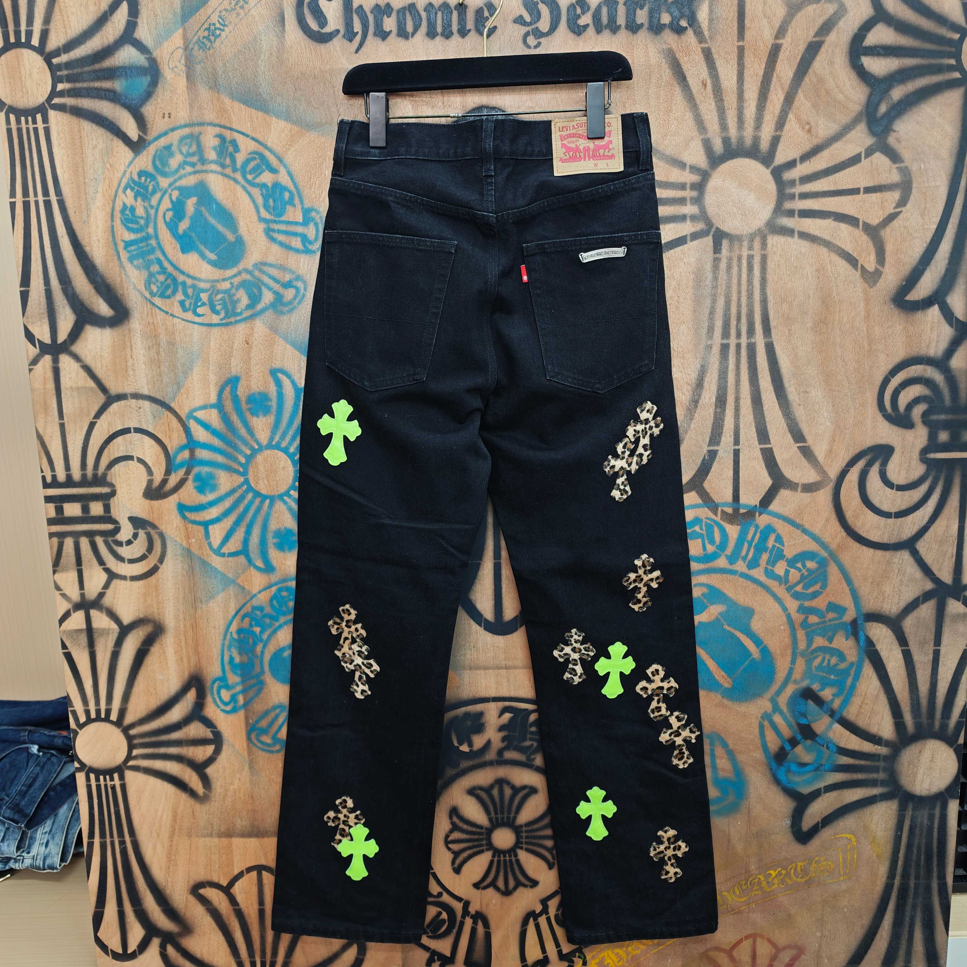 Cheap Chrome Hearts Jeans in 216327, $80 USD- [IB216327] - Replica Chrome Hearts Jeans