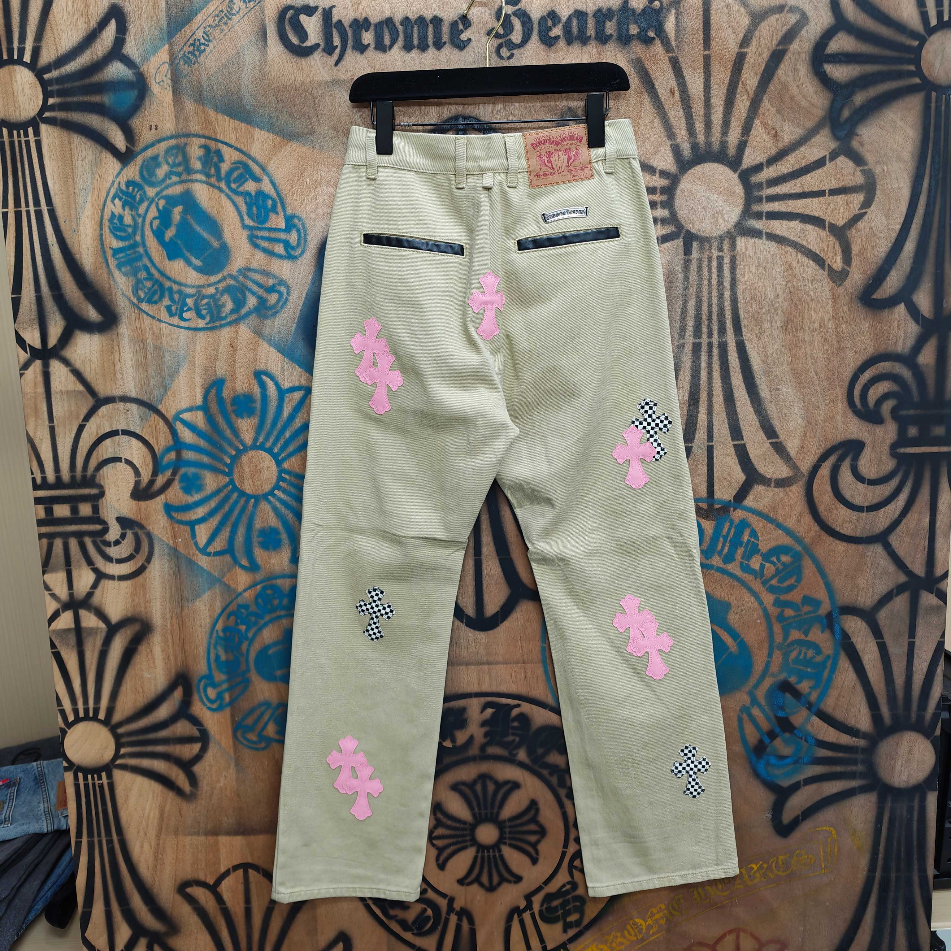 Cheap Chrome Hearts Jeans in 216330, $80 USD- [IB216330] - Replica Chrome Hearts Jeans