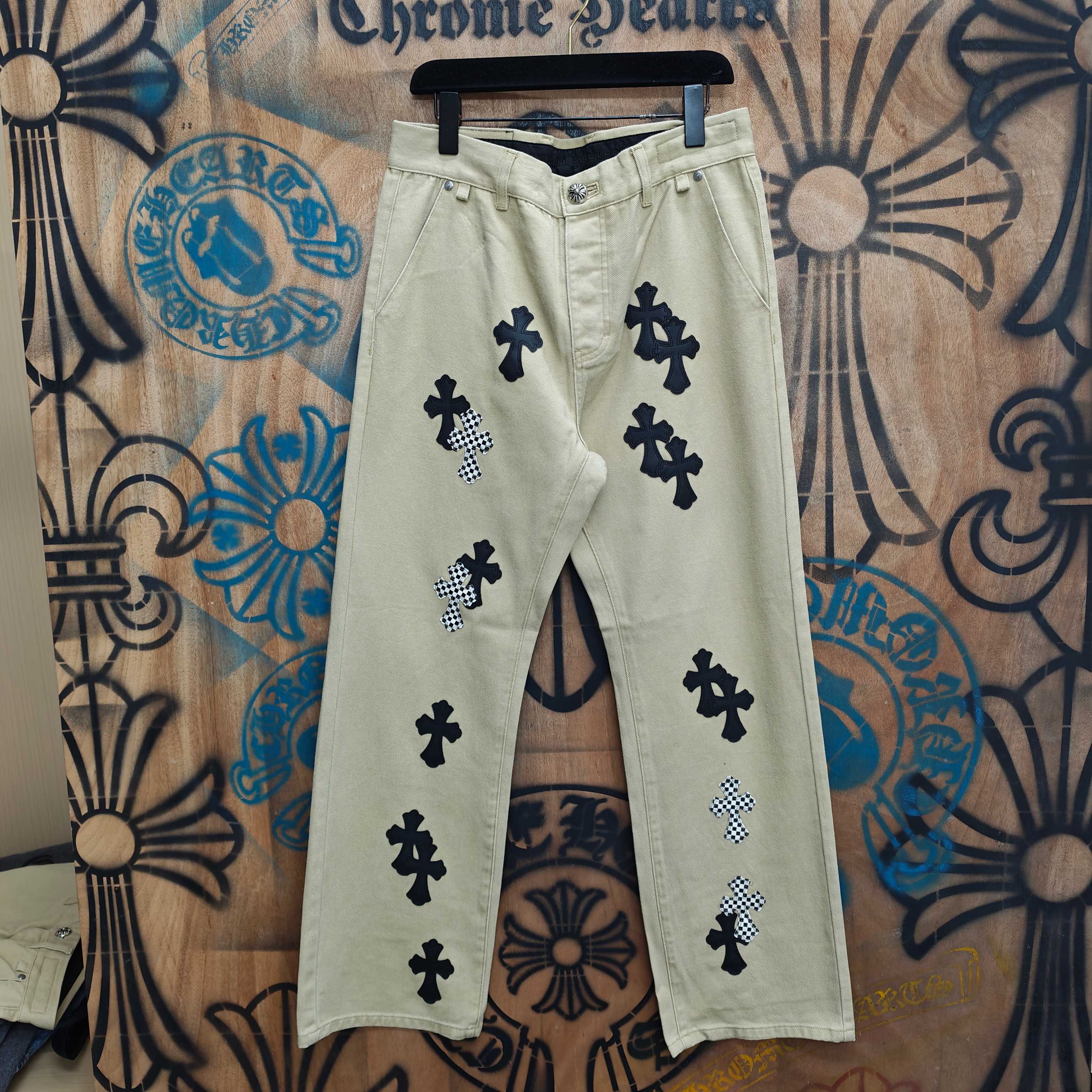 Cheap Chrome Hearts Jeans in 216331, $80 USD- [IB216331] - Replica Chrome Hearts Jeans