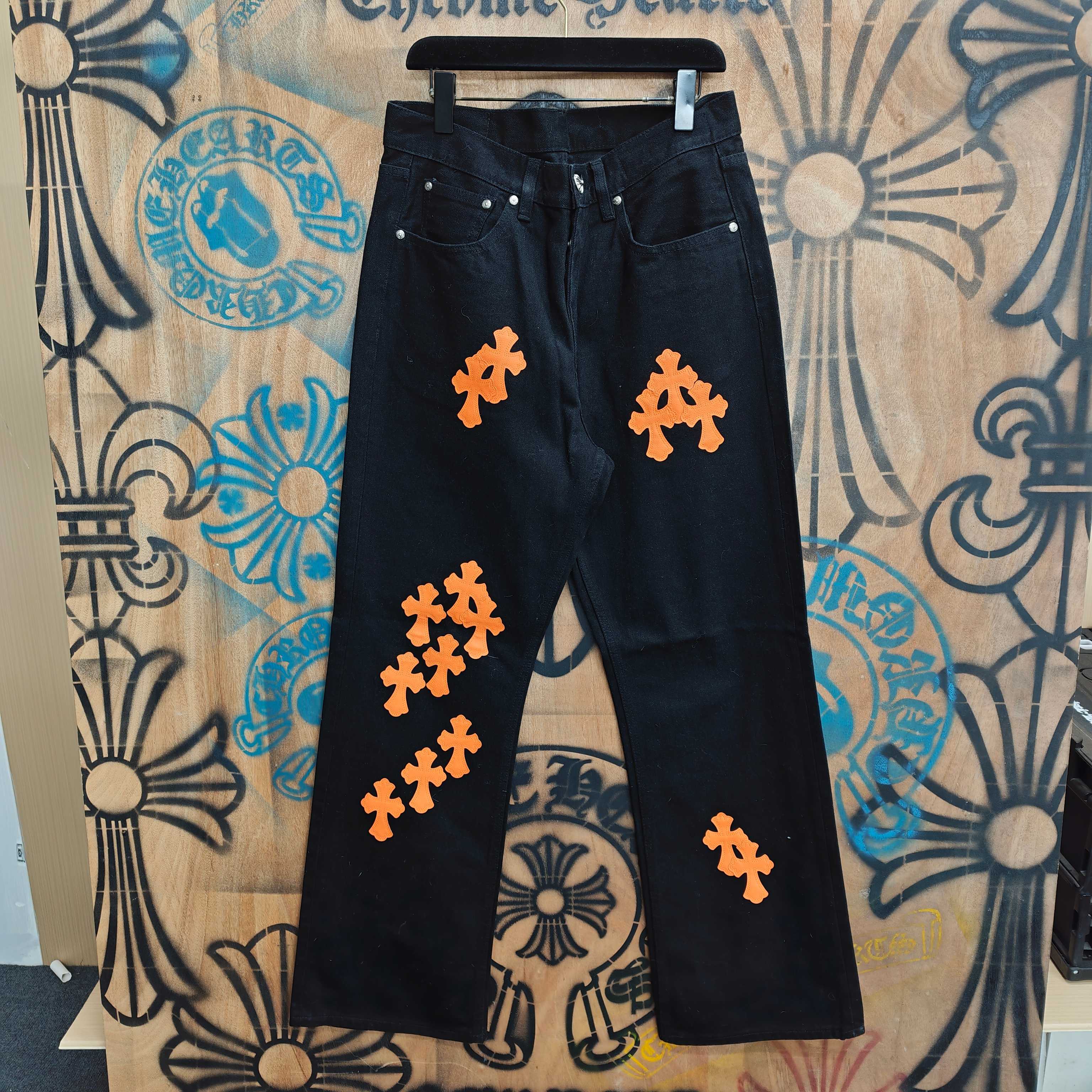 Cheap Chrome Hearts Jeans in 216335, $80 USD- [IB216335] - Replica Chrome Hearts Jeans