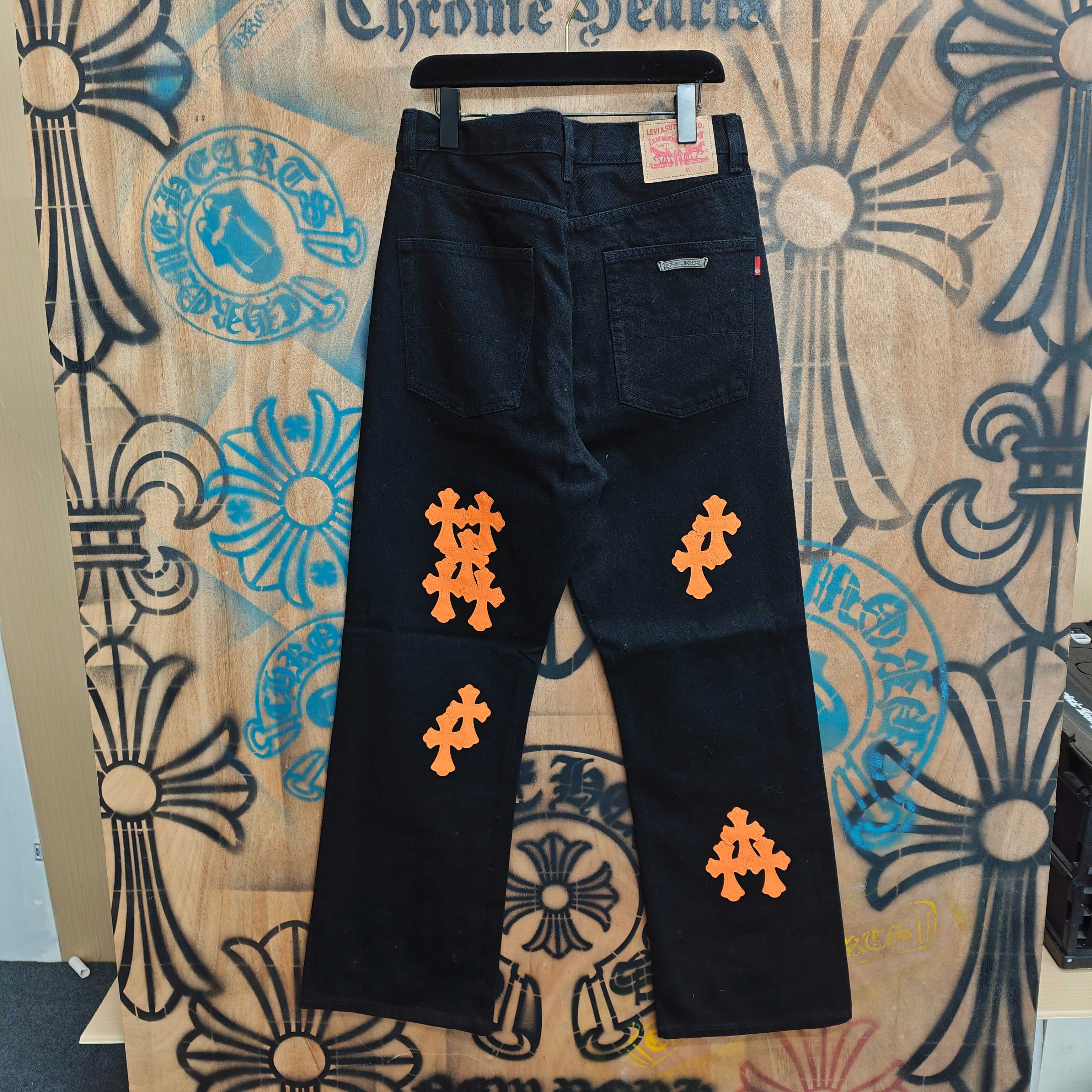 Cheap Chrome Hearts Jeans in 216335, $80 USD- [IB216335] - Replica Chrome Hearts Jeans
