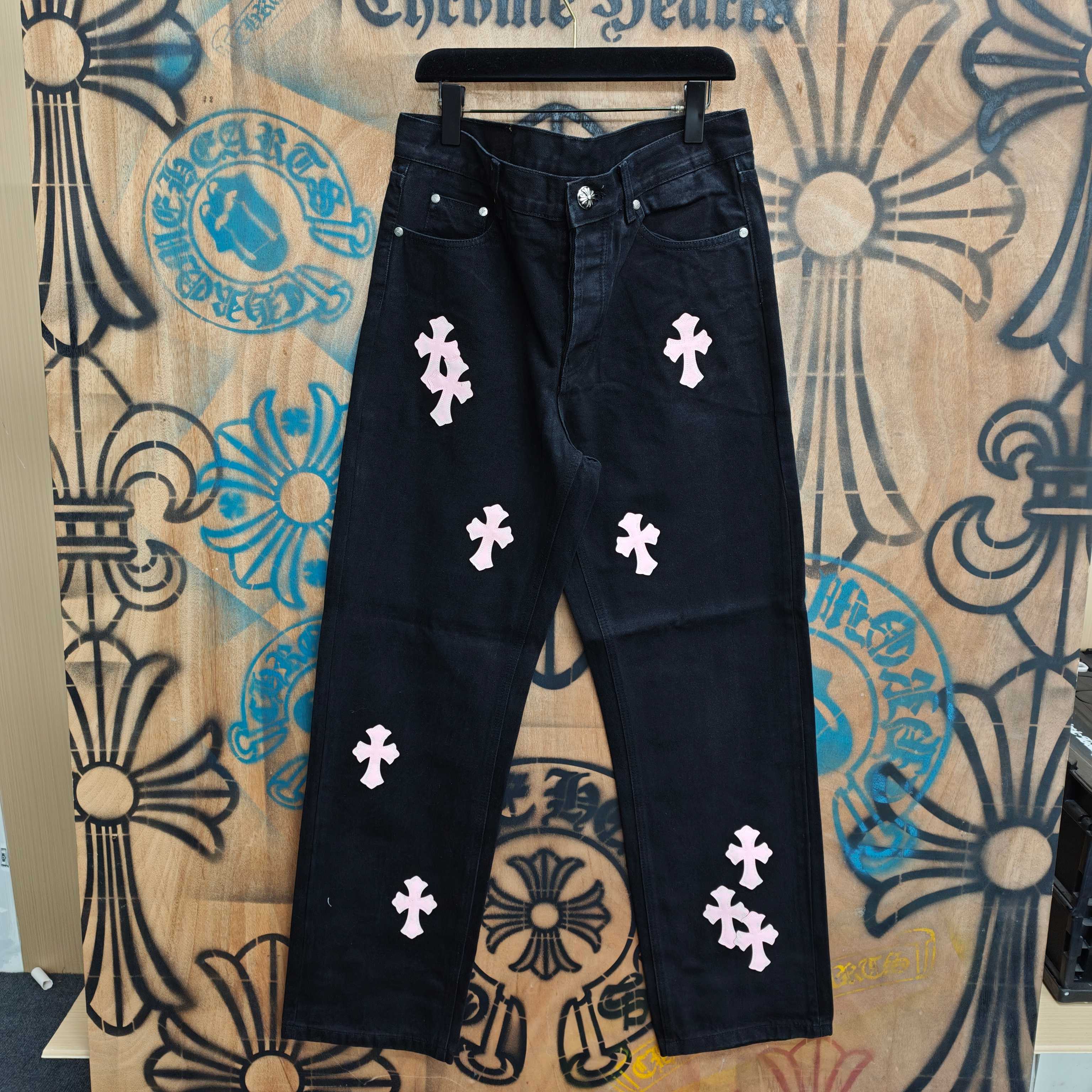 Cheap Chrome Hearts Jeans in 216337, $80 USD- [IB216337] - Replica Chrome Hearts Jeans