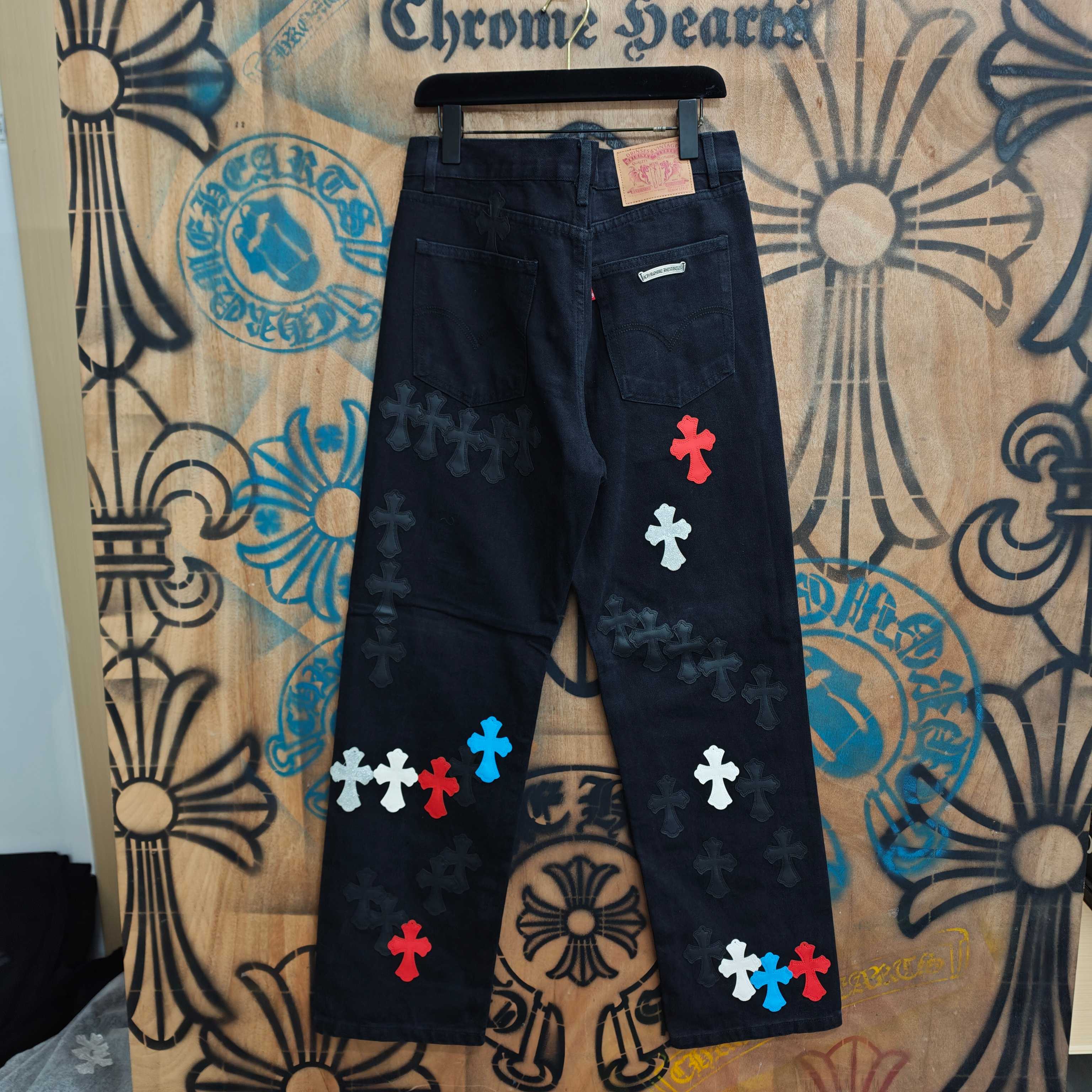 Cheap Chrome Hearts Jeans in 216339, $80 USD- [IB216339] - Replica Chrome Hearts Jeans