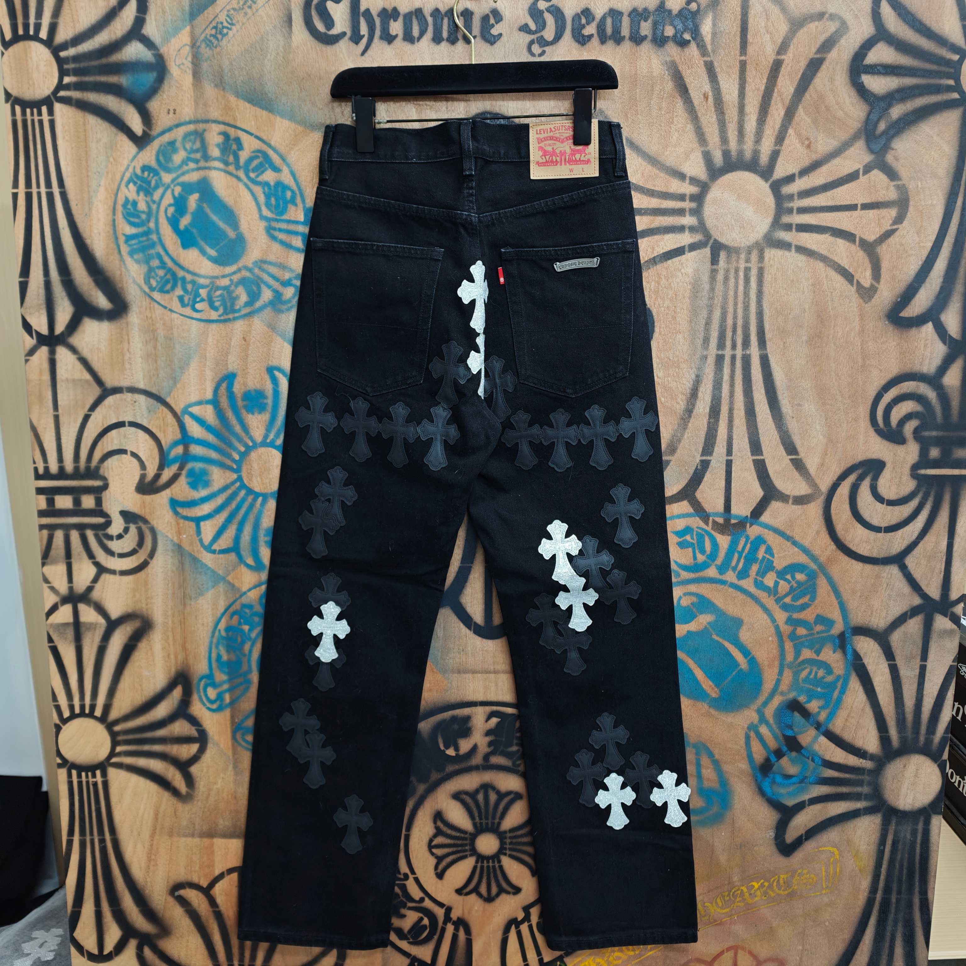 Cheap Chrome Hearts Jeans in 216340, $80 USD- [IB216340] - Replica Chrome Hearts Jeans