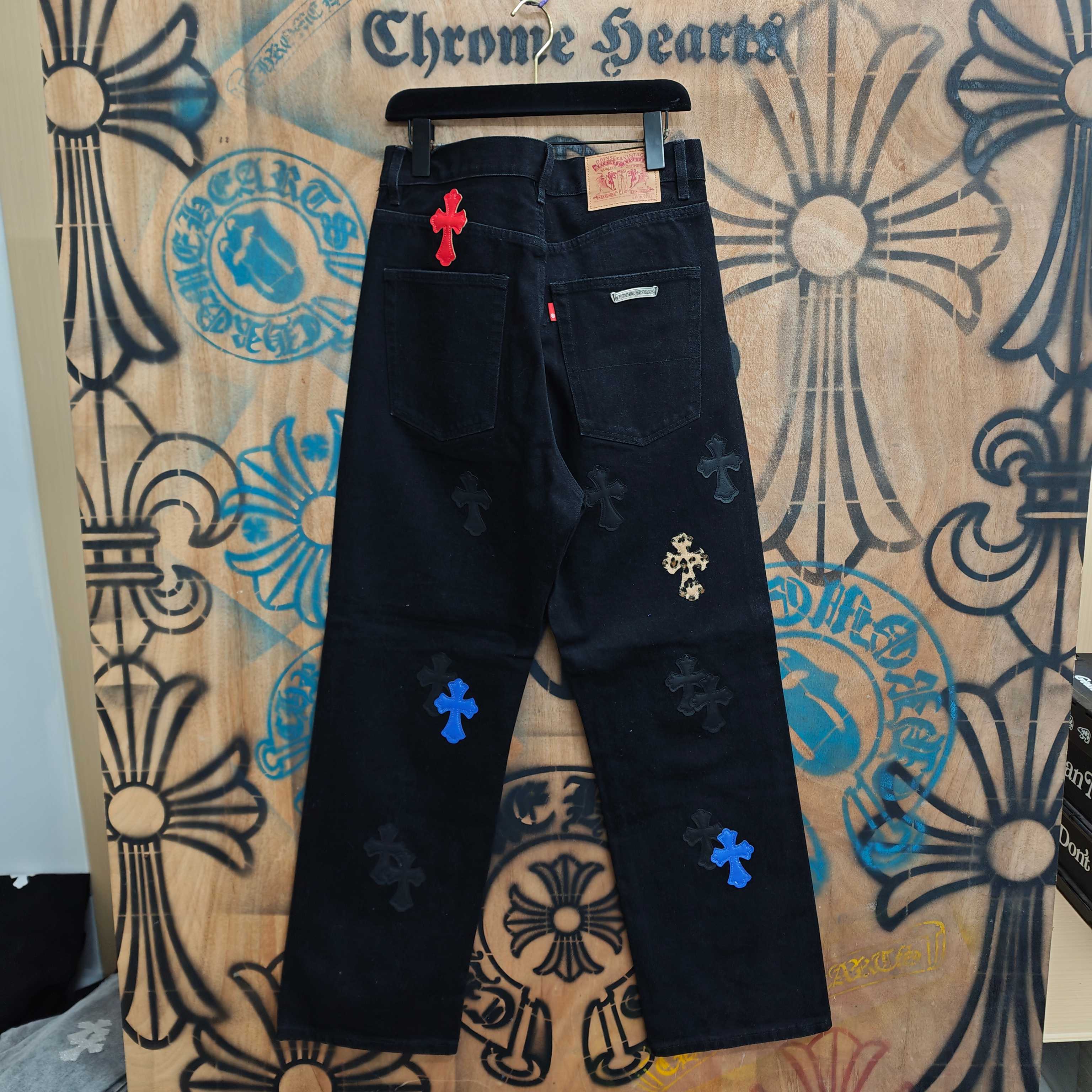 Cheap Chrome Hearts Jeans in 216341, $80 USD- [IB216341] - Replica Chrome Hearts Jeans