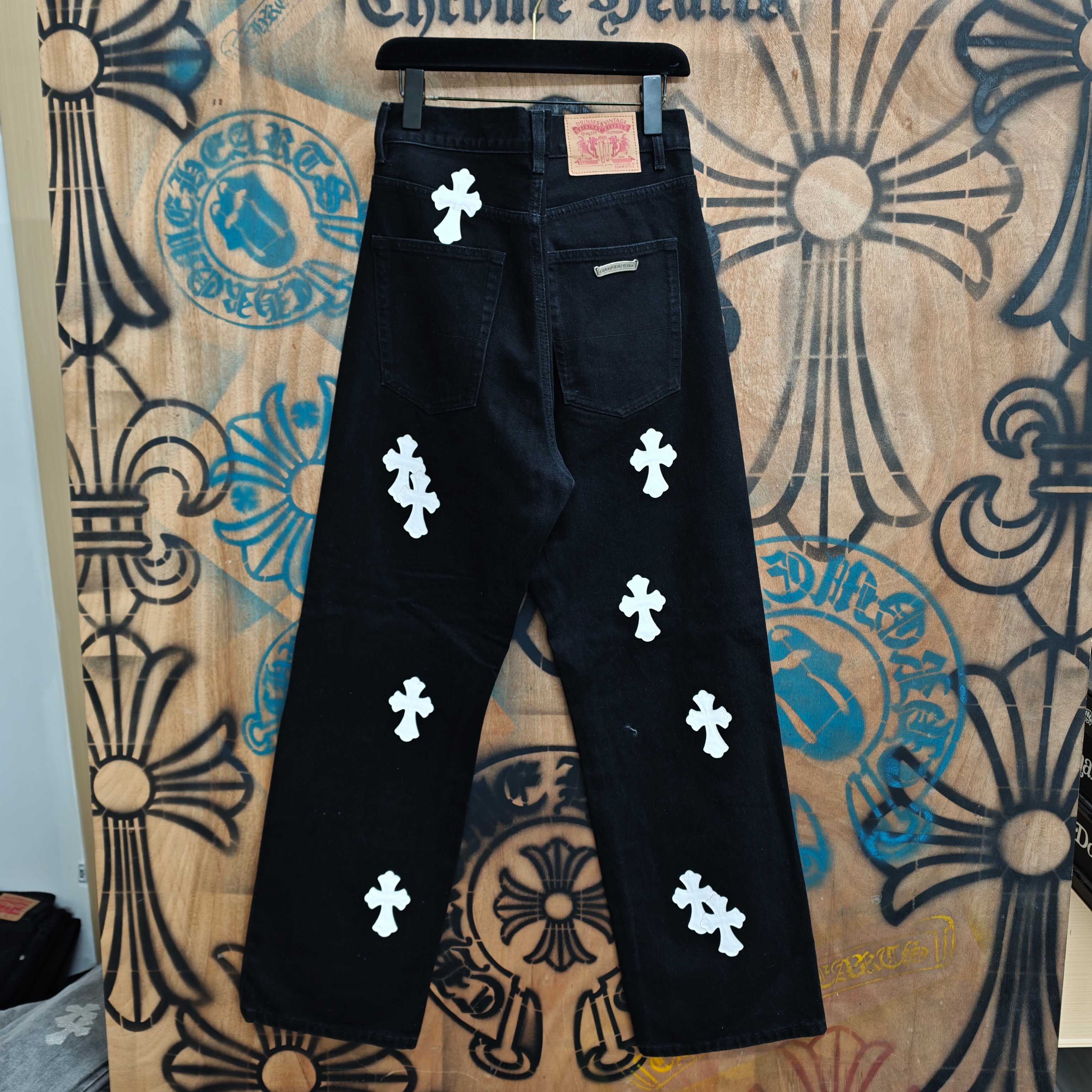 Cheap Chrome Hearts Jeans in 216342, $80 USD- [IB216342] - Replica Chrome Hearts Jeans