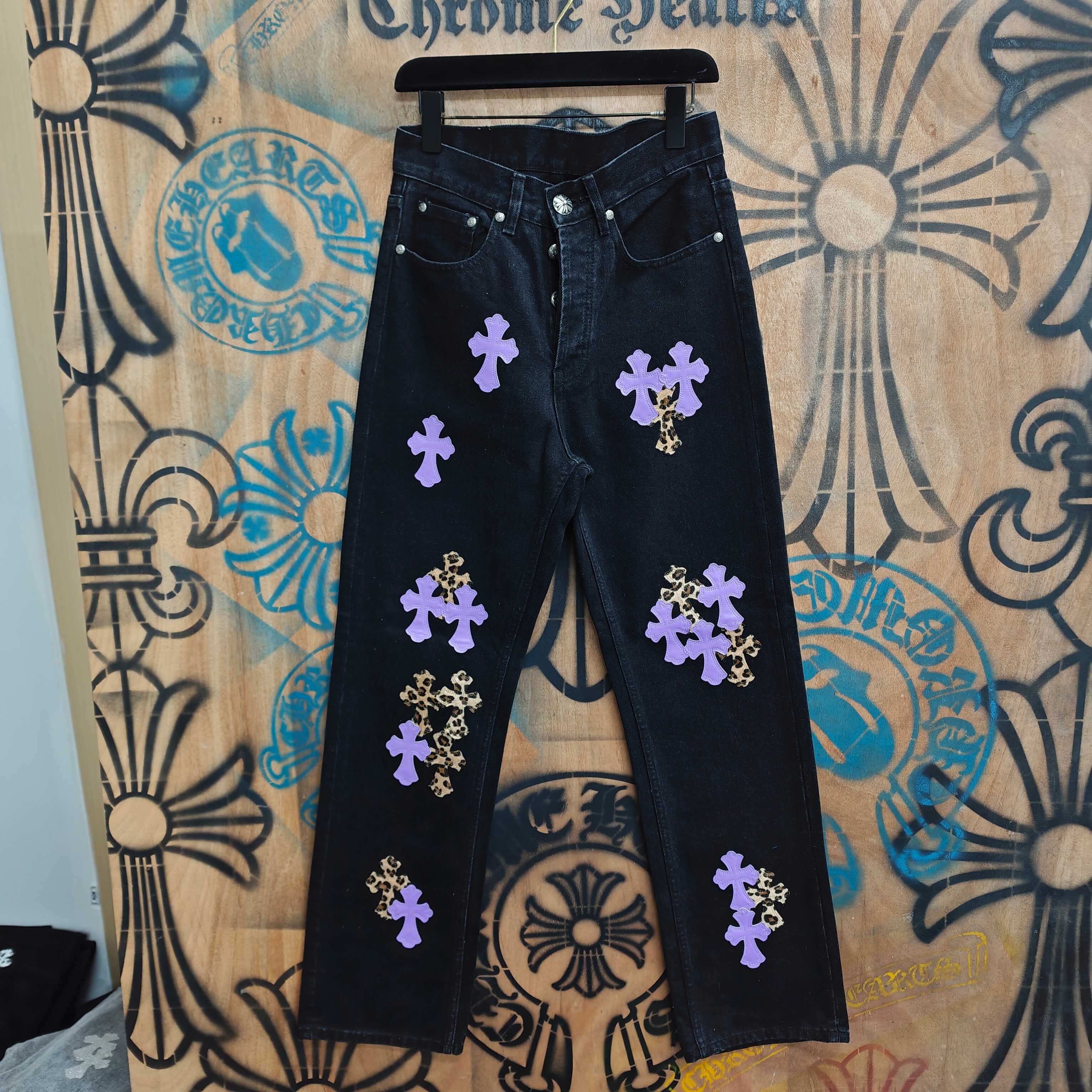 Cheap Chrome Hearts Jeans in 216343, $80 USD- [IB216343] - Replica Chrome Hearts Jeans