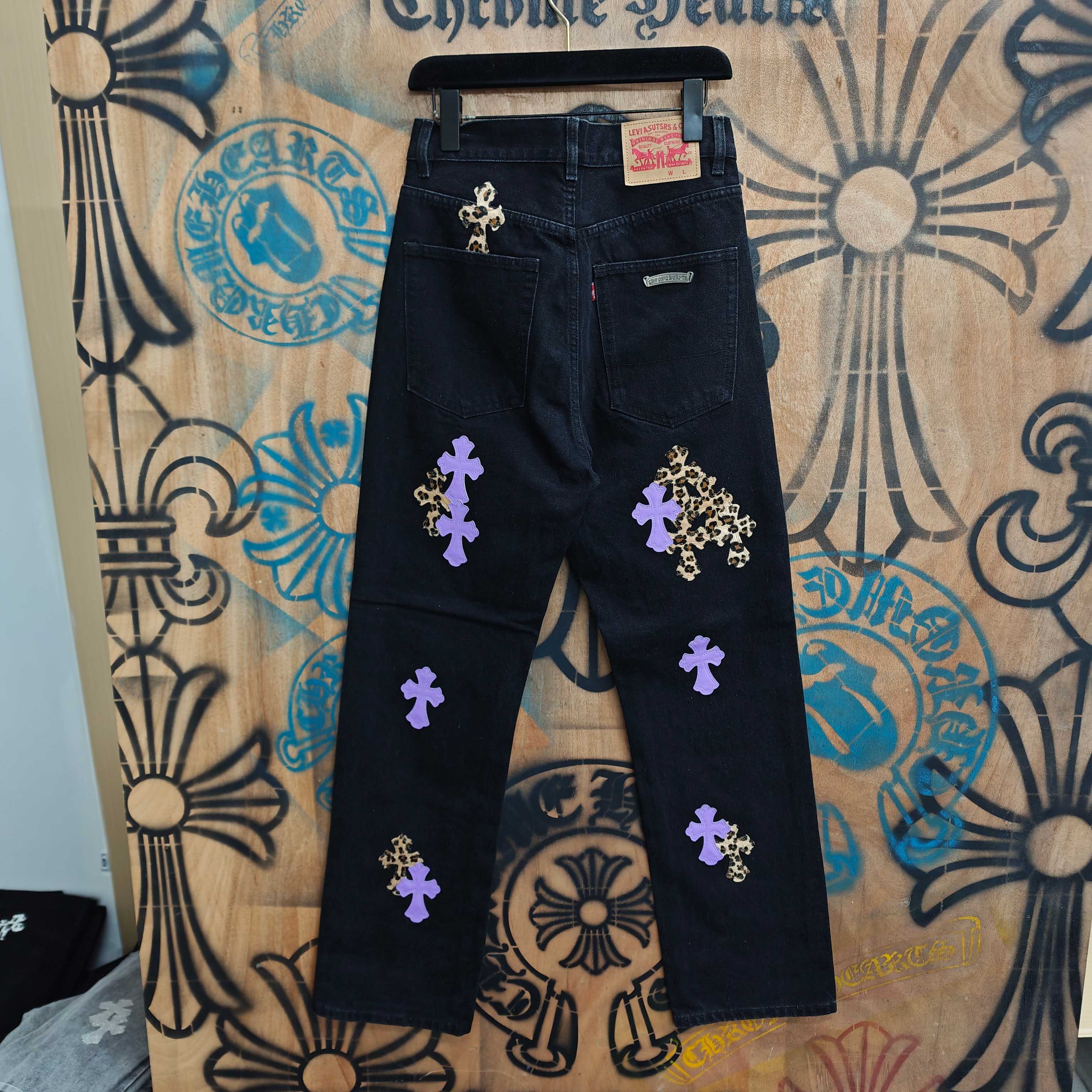Cheap Chrome Hearts Jeans in 216343, $80 USD- [IB216343] - Replica Chrome Hearts Jeans