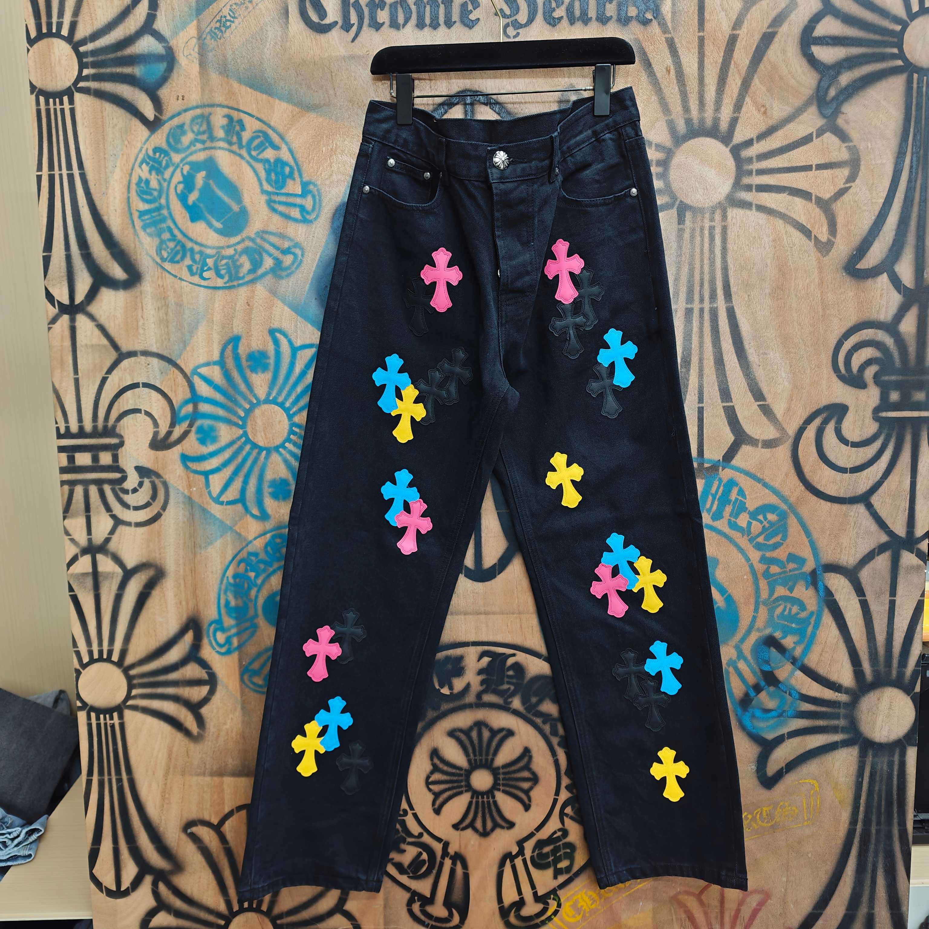 Cheap Chrome Hearts Jeans in 216349, $80 USD- [IB216349] - Replica Chrome Hearts Jeans