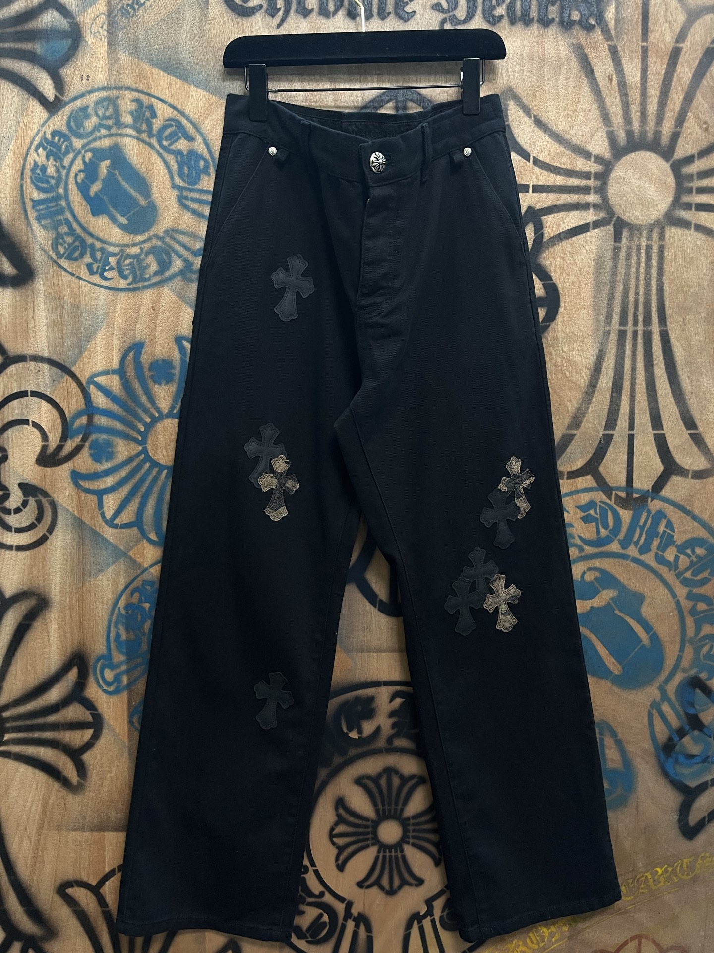 Cheap Chrome Hearts Jeans in 216350, $80 USD- [IB216350] - Replica Chrome Hearts Jeans