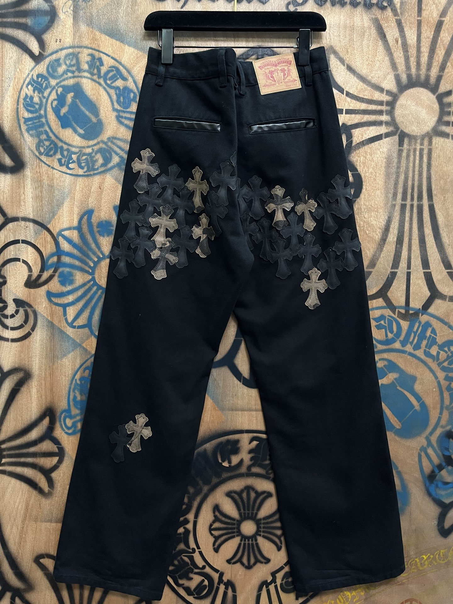 Cheap Chrome Hearts Jeans in 216350, $80 USD- [IB216350] - Replica Chrome Hearts Jeans