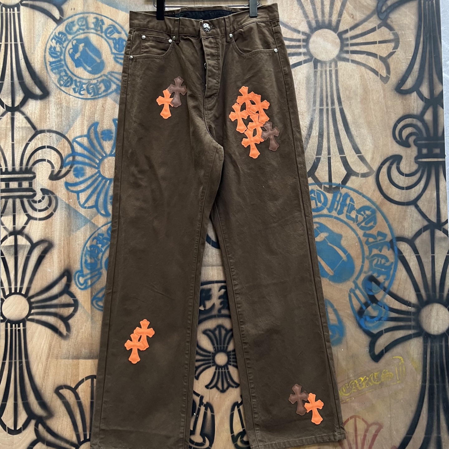 Cheap Chrome Hearts Jeans in 216351, $80 USD- [IB216351] - Replica Chrome Hearts Jeans