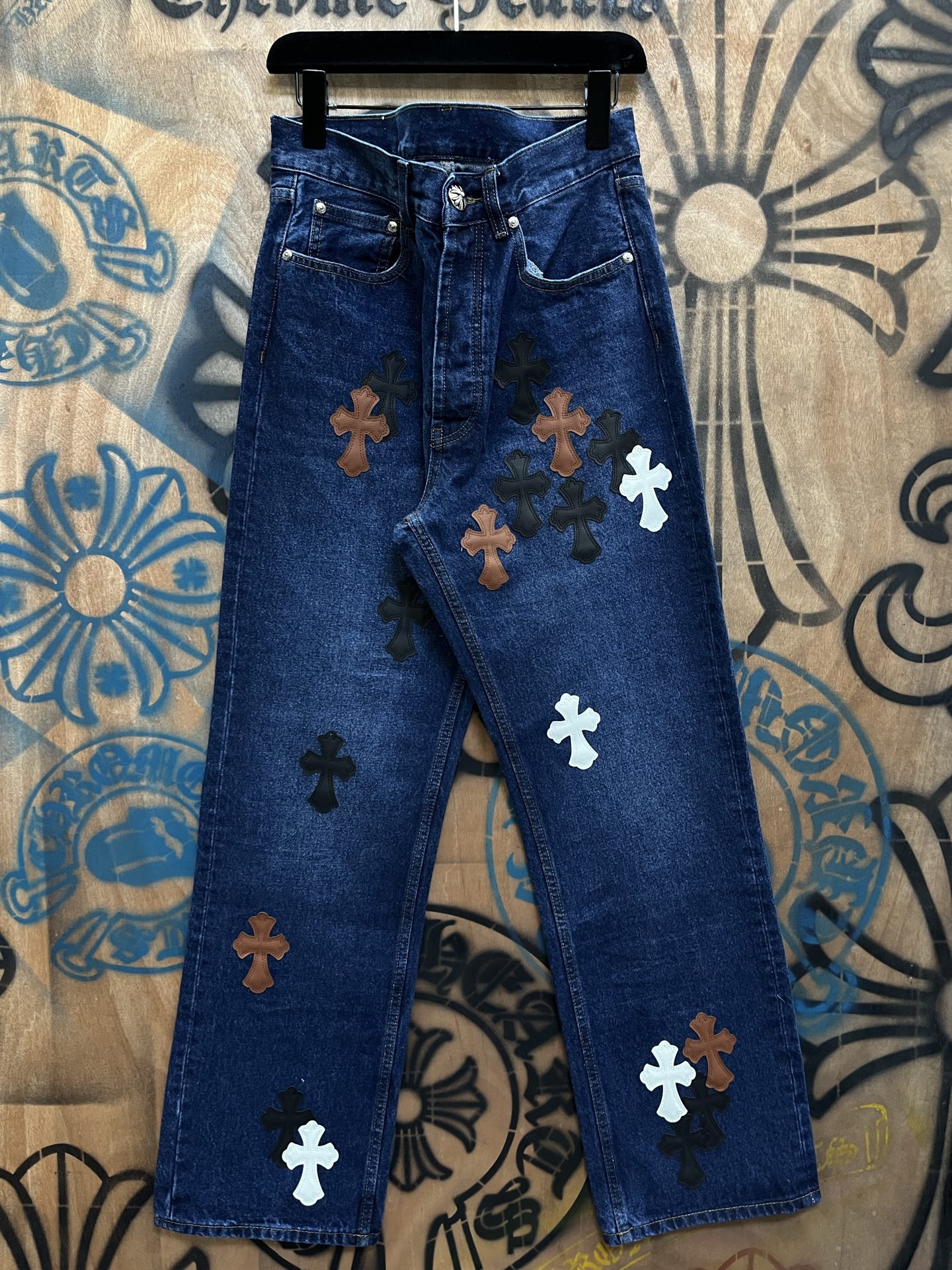 Cheap Chrome Hearts Jeans in 216352, $80 USD- [IB216352] - Replica Chrome Hearts Jeans