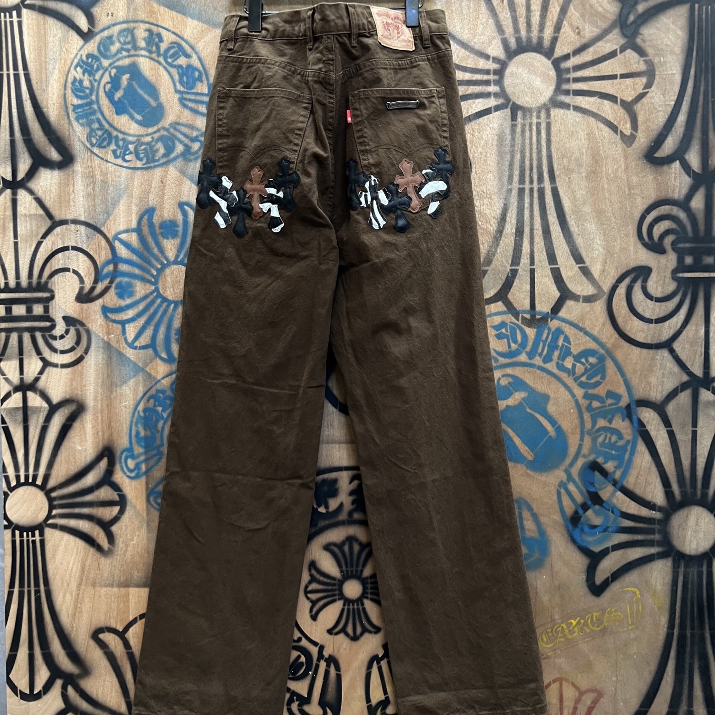Cheap Chrome Hearts Jeans in 216357, $80 USD- [IB216357] - Replica Chrome Hearts Jeans
