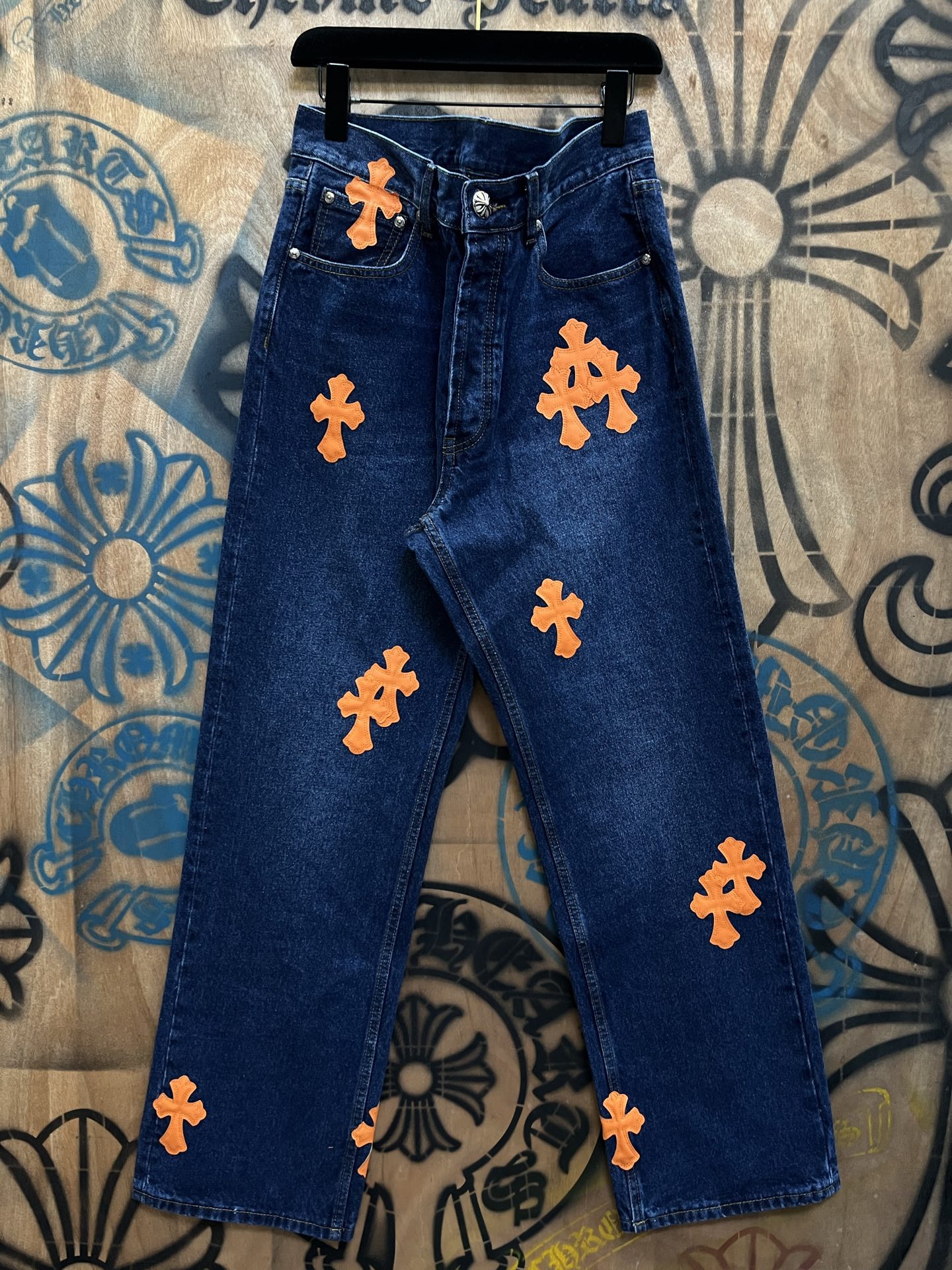 Cheap Chrome Hearts Jeans in 216359, $80 USD- [IB216359] - Replica Chrome Hearts Jeans