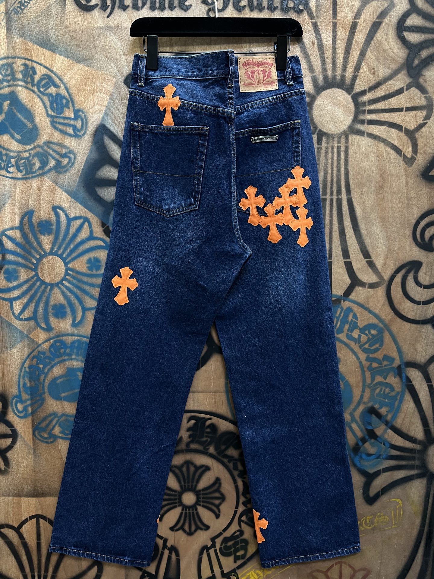 Cheap Chrome Hearts Jeans in 216359, $80 USD- [IB216359] - Replica Chrome Hearts Jeans