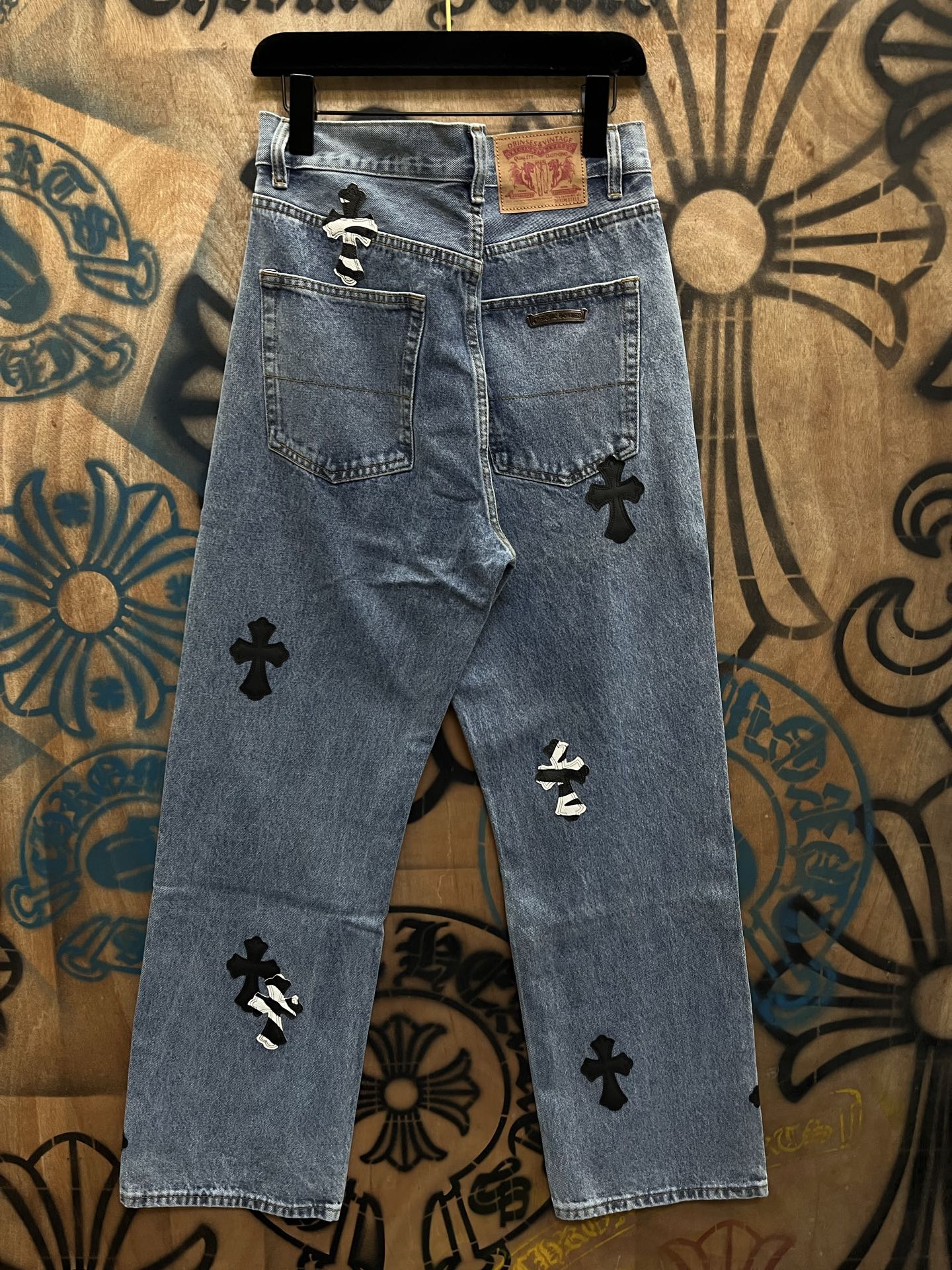 Cheap Chrome Hearts Jeans in 216363, $80 USD- [IB216363] - Replica Chrome Hearts Jeans