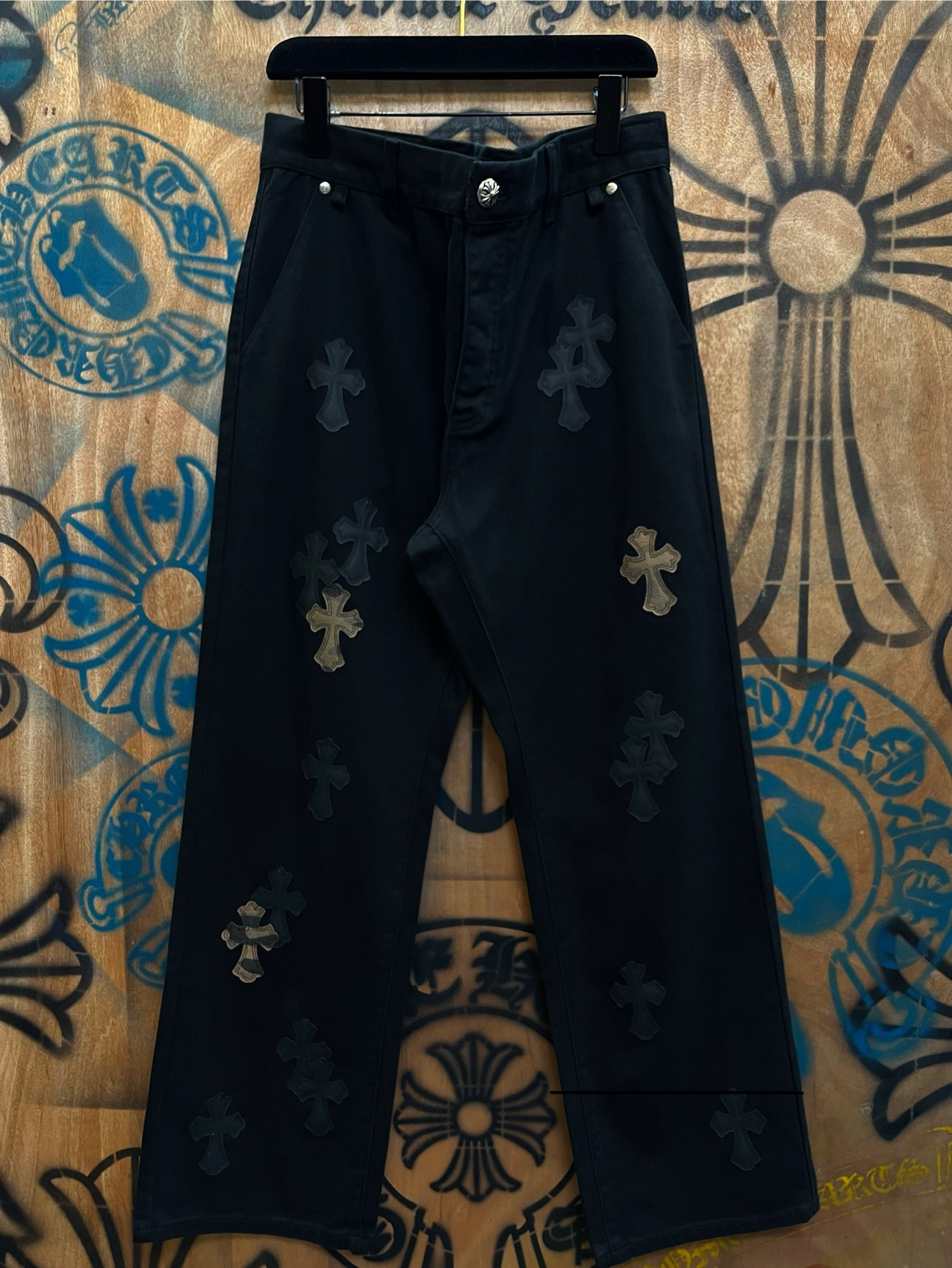 Cheap Chrome Hearts Jeans in 216365, $80 USD- [IB216365] - Replica Chrome Hearts Jeans