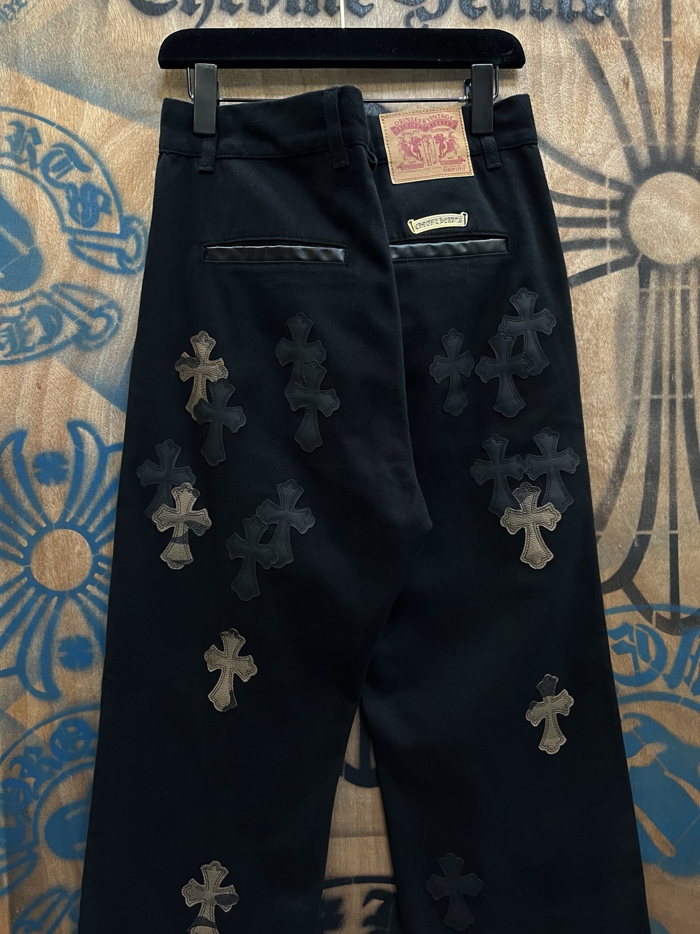 Cheap Chrome Hearts Jeans in 216365, $80 USD- [IB216365] - Replica Chrome Hearts Jeans