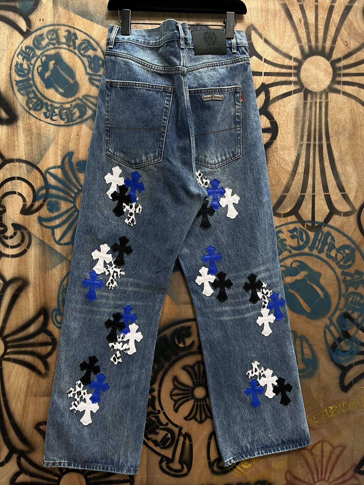 Cheap Chrome Hearts Jeans in 216366, $80 USD- [IB216366] - Replica Chrome Hearts Jeans