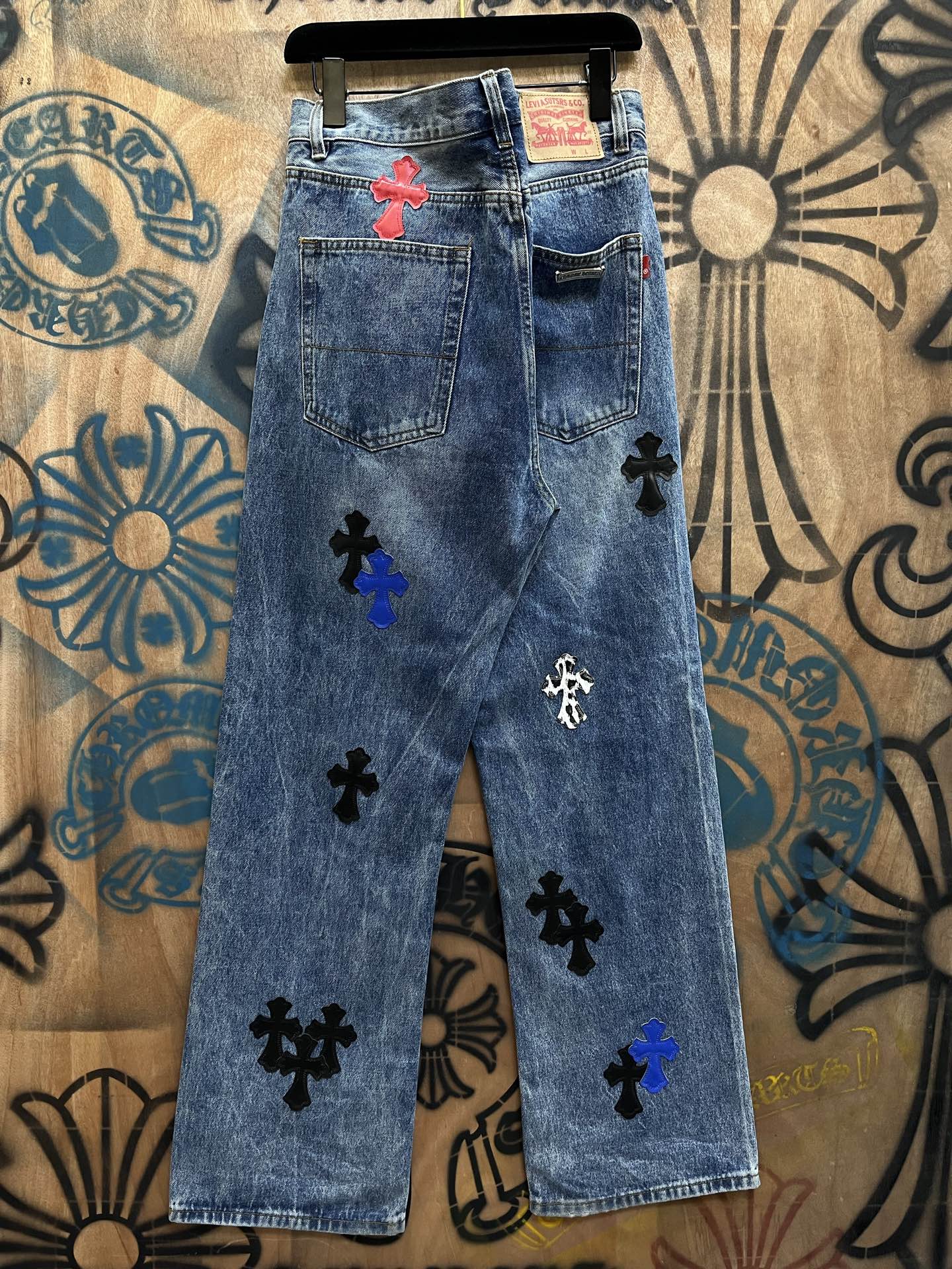 Cheap Chrome Hearts Jeans in 216367, $80 USD- [IB216367] - Replica Chrome Hearts Jeans