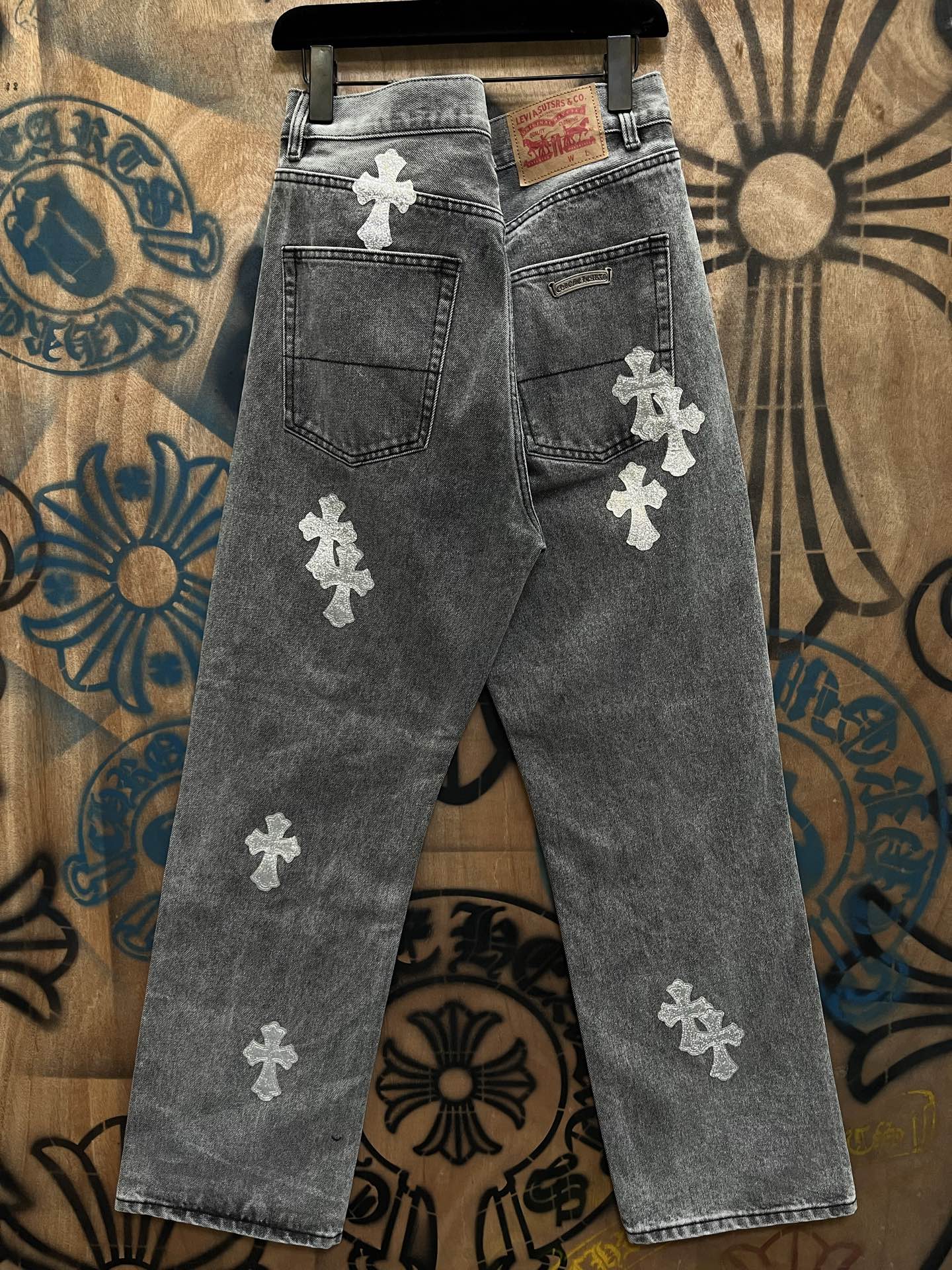 Cheap Chrome Hearts Jeans in 216368, $80 USD- [IB216368] - Replica Chrome Hearts Jeans