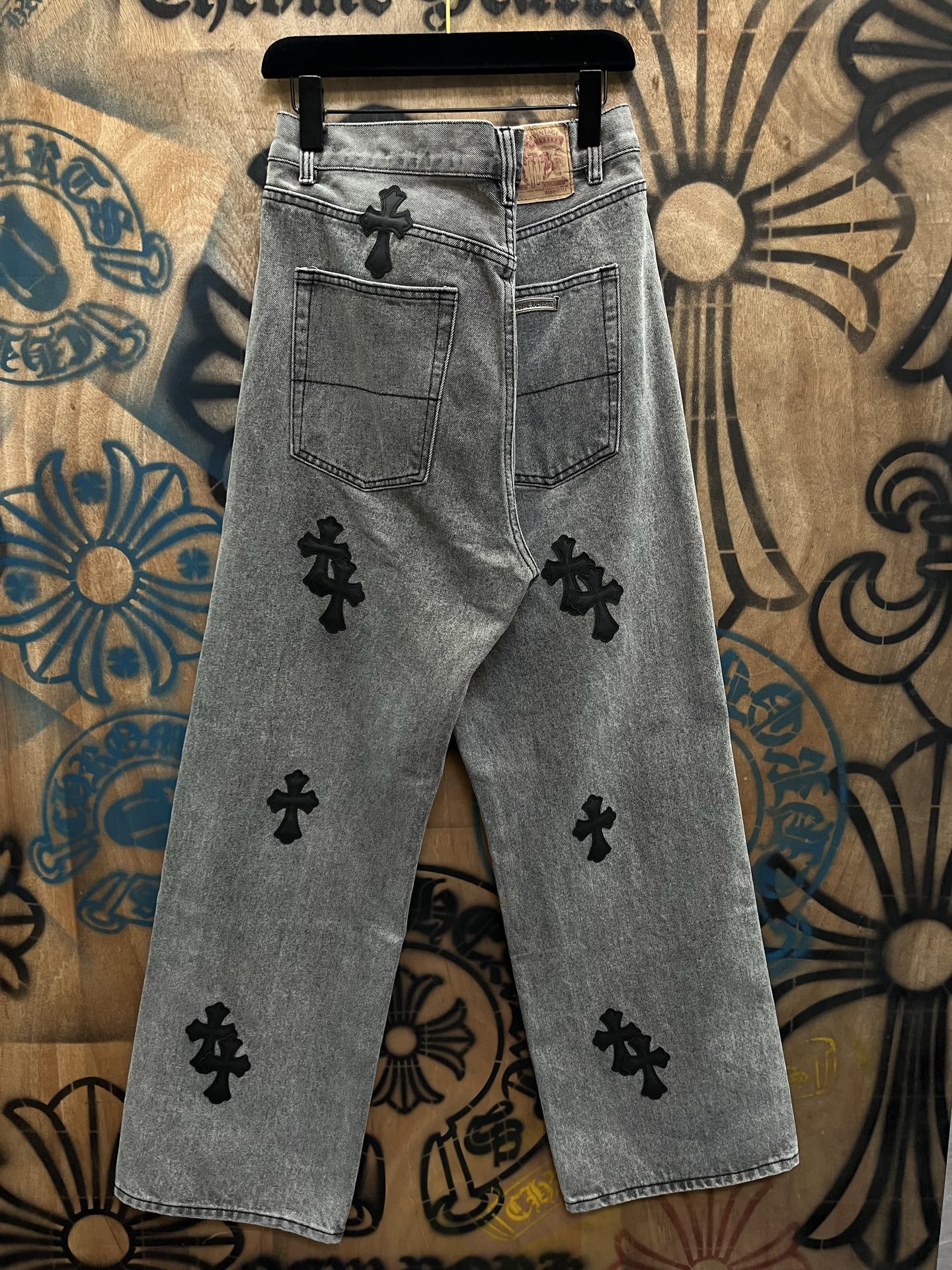 Cheap Chrome Hearts Jeans in 216369, $80 USD- [IB216369] - Replica Chrome Hearts Jeans