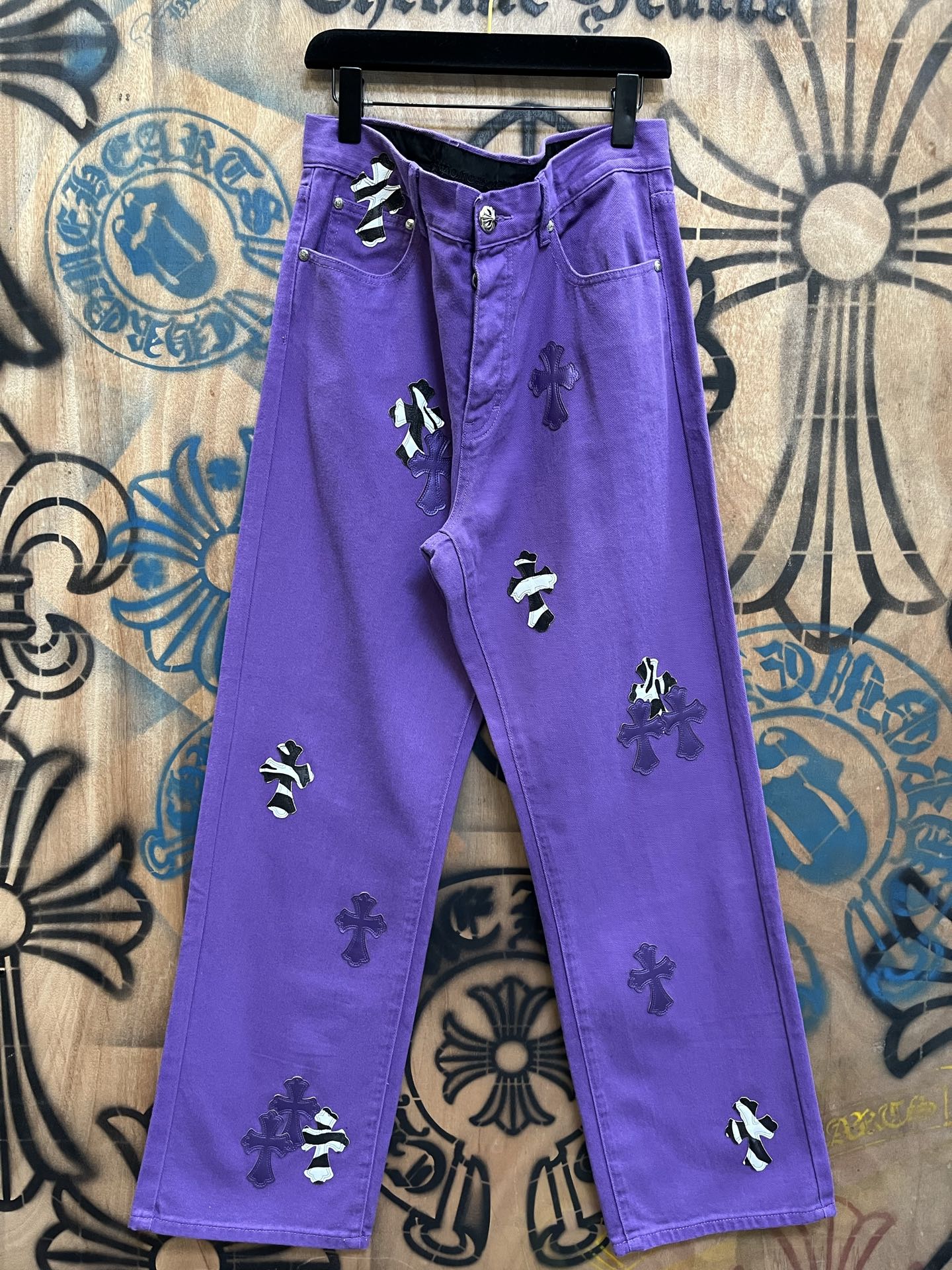 Cheap Chrome Hearts Jeans in 216371, $80 USD- [IB216371] - Replica Chrome Hearts Jeans